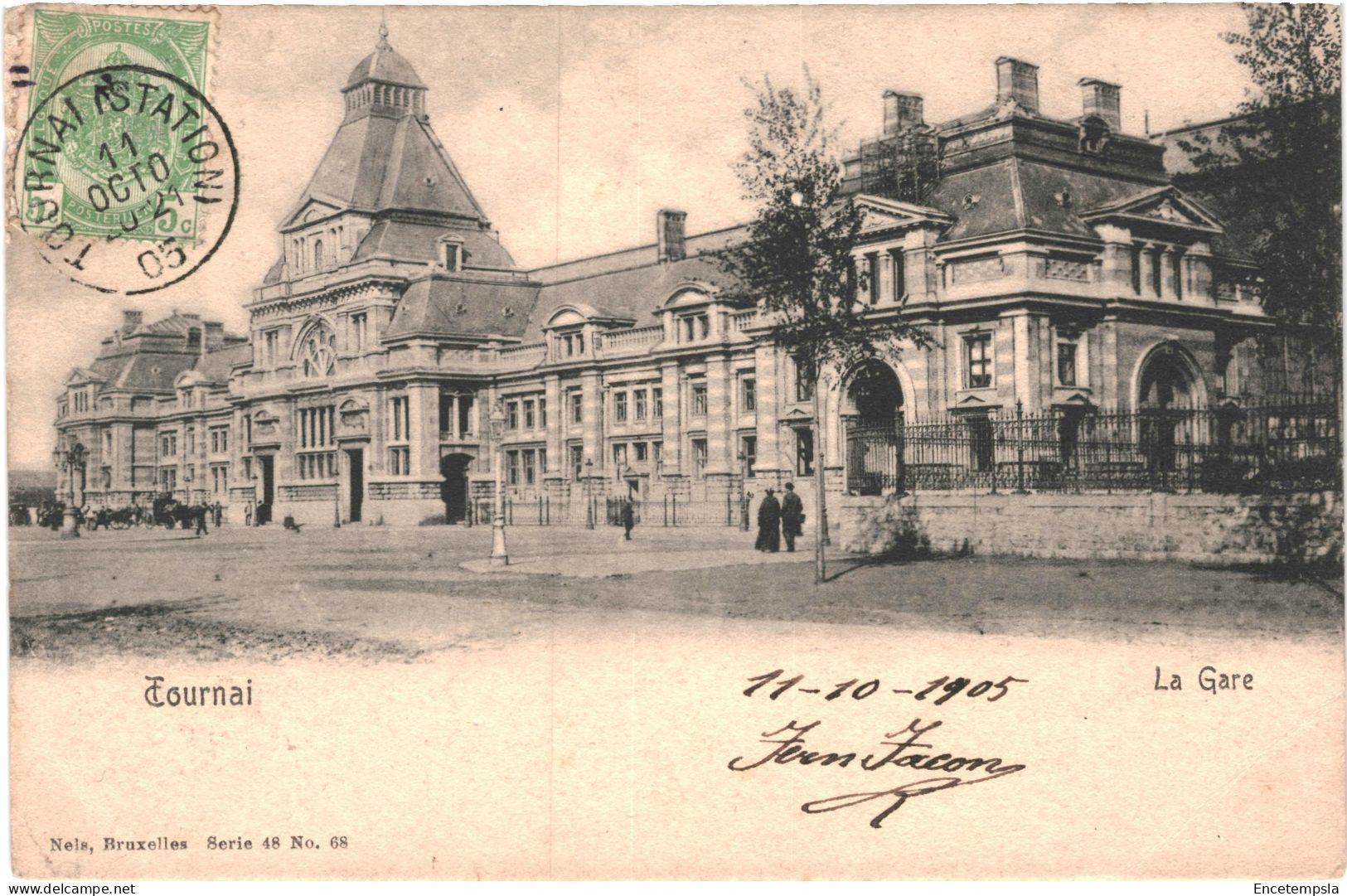 CPA Carte Postale Belgique  Tournai La Gare 1905 VM65707 - Doornik