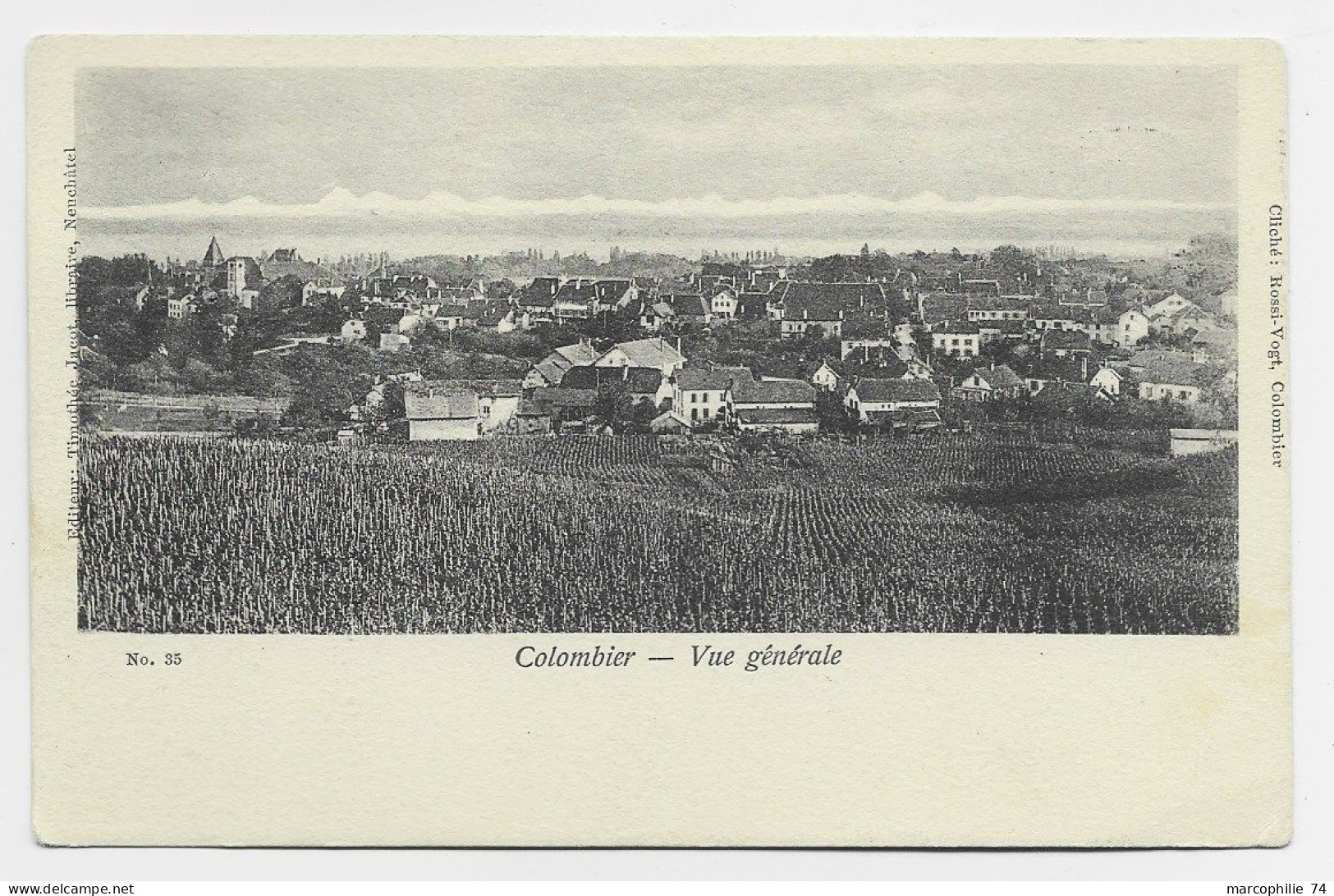 HELVETIA SUISSE CARTE COLOMBIER 1903 + COMMISSARIAT DES GUERRES - Colombier