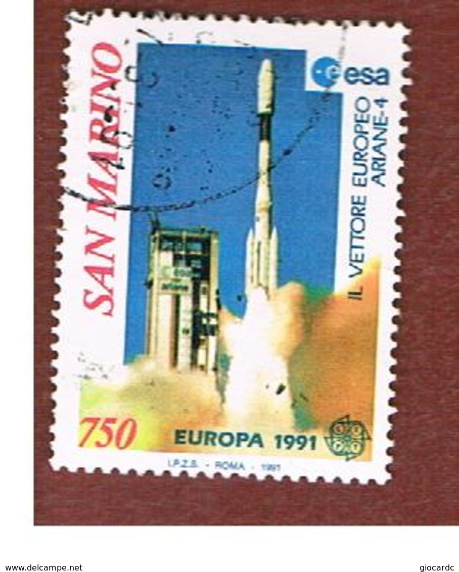 SAN MARINO - UNIF. 1309  - 1991  EUROPA: LO SPAZIO  (VETTORE ARIANE 4)           -  USATI (USED°) - Used Stamps