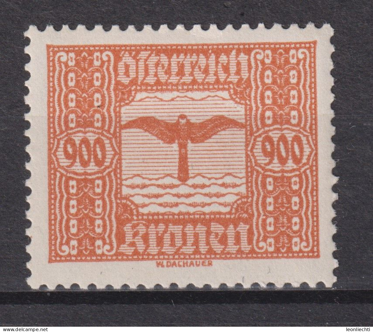 1922 Österreich, Luftpost ** Mi:AT 428, Sn:AT C7, Yt:AT PA7,Common Kestrel (Falco Tinnunculus) Turmfalke - Autres & Non Classés