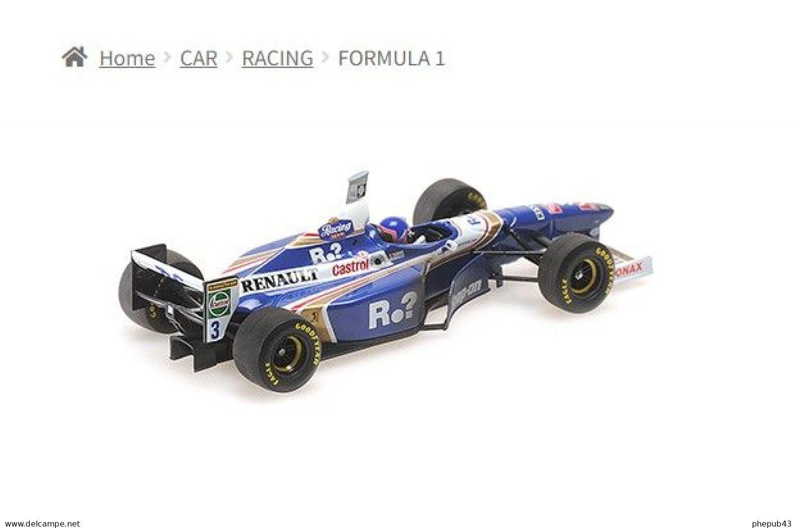 Williams Renault FW19 - Jacques Villeneuve - World Champion 1999 #3 (dirty Version) - Minichamps - Minichamps