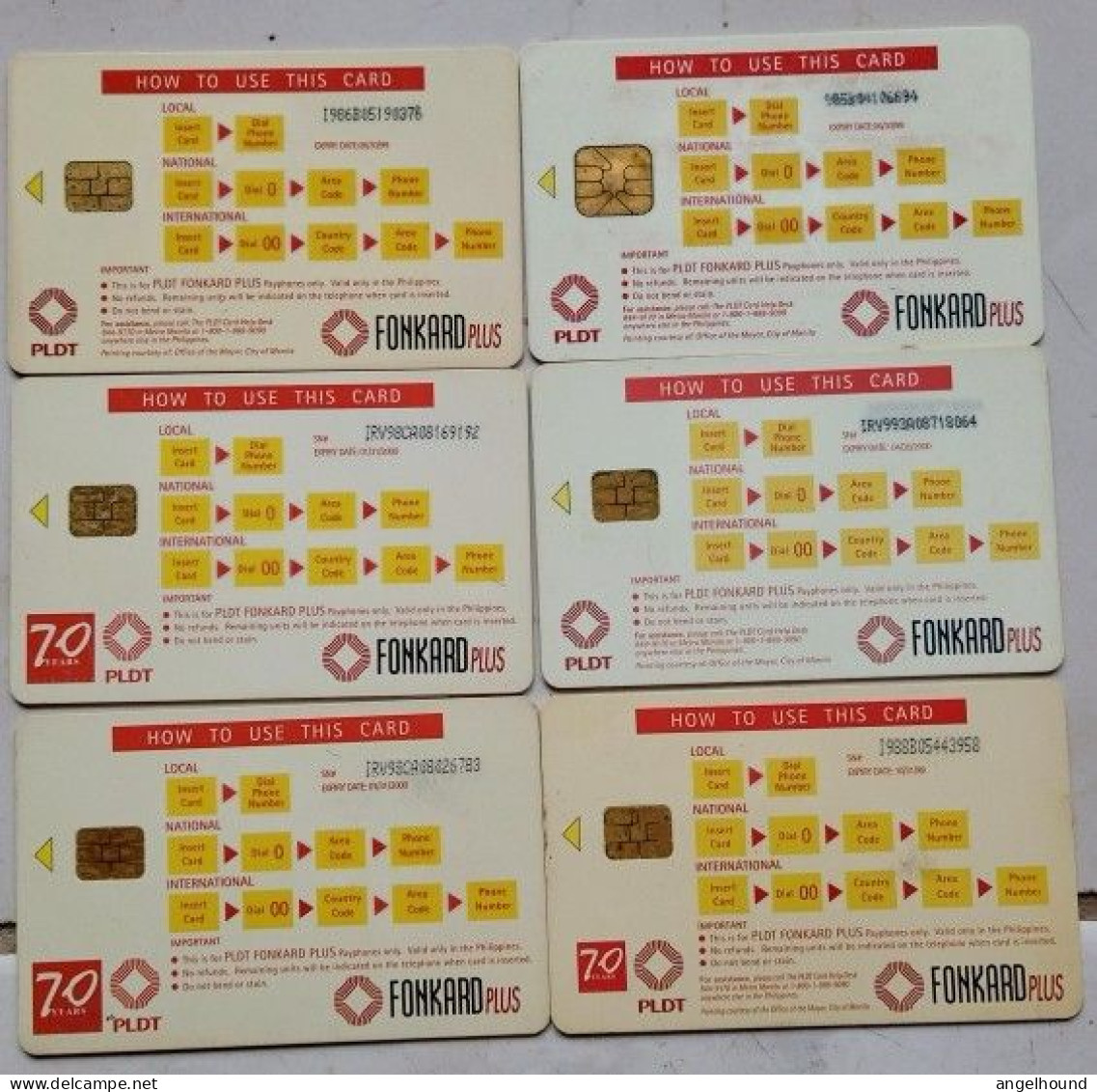 Philippines PLDT P100 6 Different " Katipunan Initiation Rites ( Expiration Dates, Sim) " - Philippines