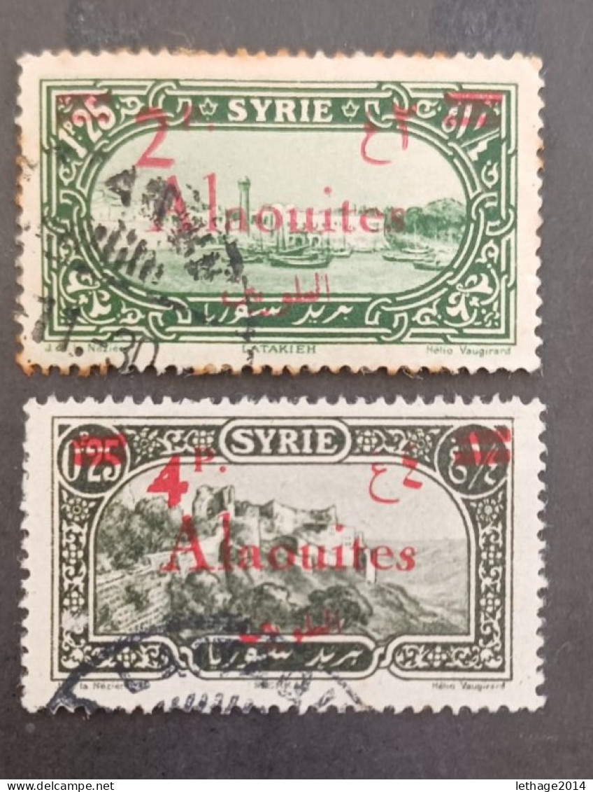 ALAOUITES SYRIE سوريا  SYRIA 1926 STAMPS OF SYRIA OF 1925 OVERPRINT CAT YVERT N 42-43 - Gebruikt