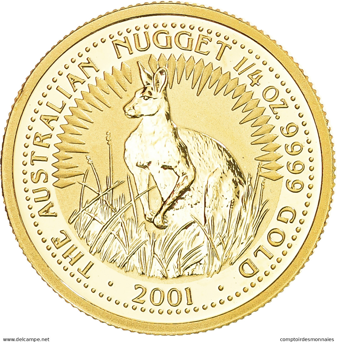 Monnaie, Australie, Elizabeth II, Australian Nugget, 25 Dollars, 2001, Perth - Mint Sets & Proof Sets