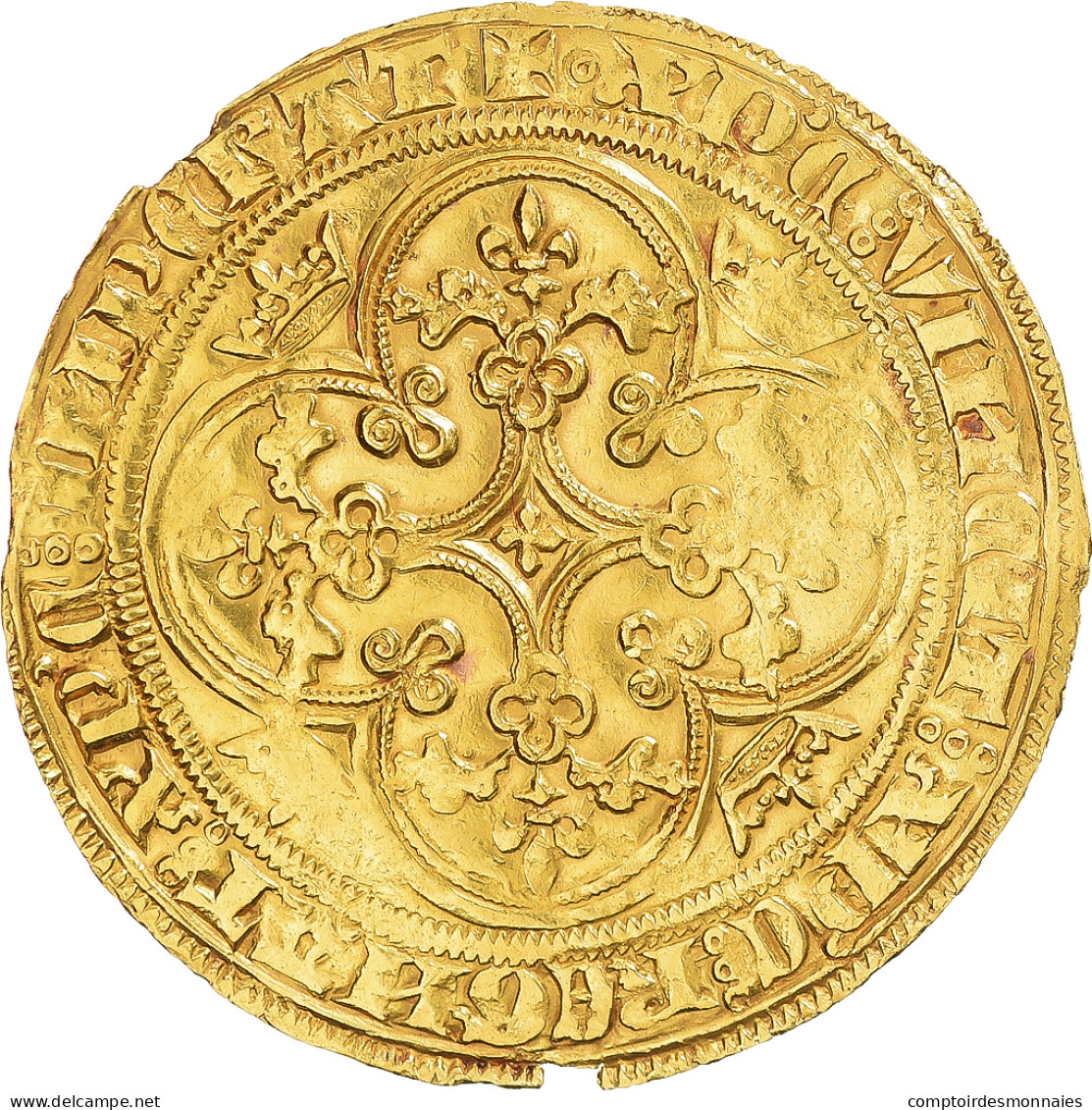 Monnaie, France, Philippe VI, Pavillon D'or, 1339-1350, TTB, Or, Duplessy:251 - 1328-1350 Philipp VI.