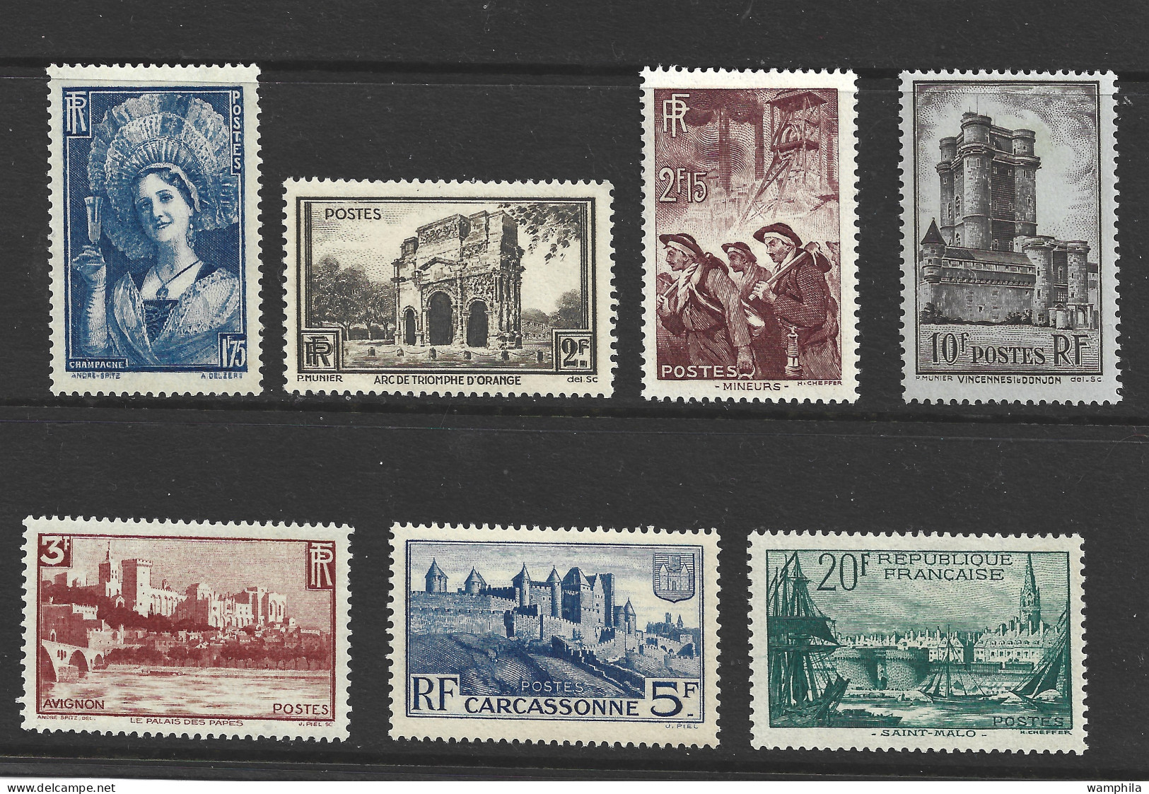 France N° 388/394 Neufs *, Complète, Cote 72€ - Denkmäler