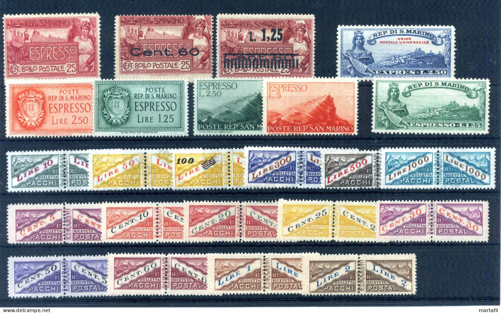 SAN MARINO LOTTO SERVIZI **/* Tutte Serie Complete - Parcel Post Stamps