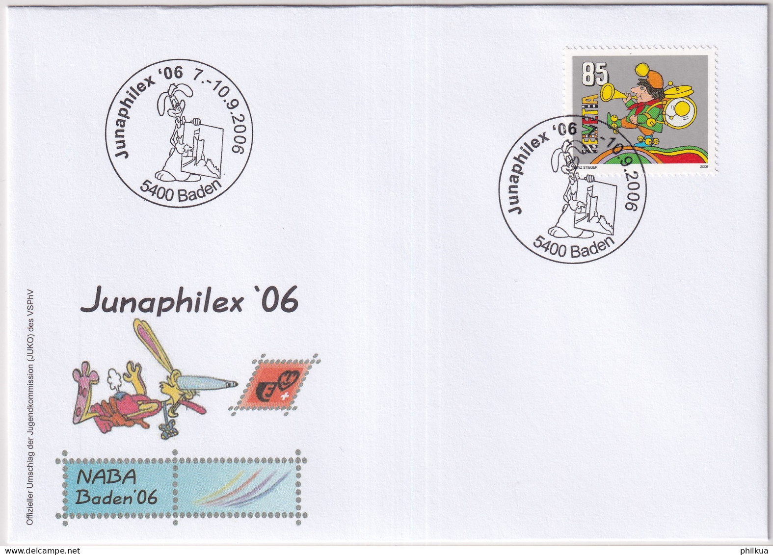 1205 / Michel 1969 Auf Illustriertem  Brief  Mit Sonderstempel Junaphilex 06 Baden - Storia Postale