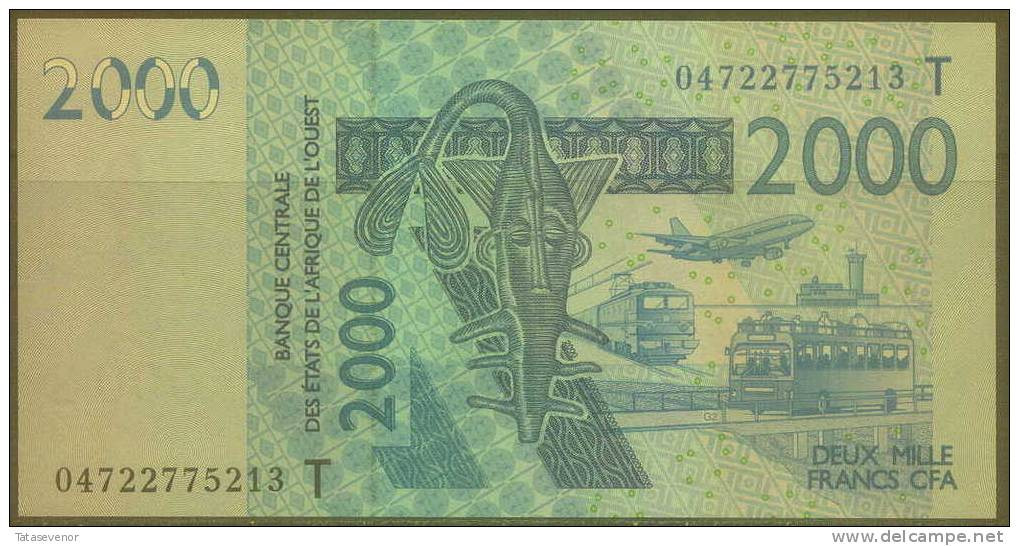 West African States-TOGO 2000 Fr Note, P816Ta, UNC - Togo