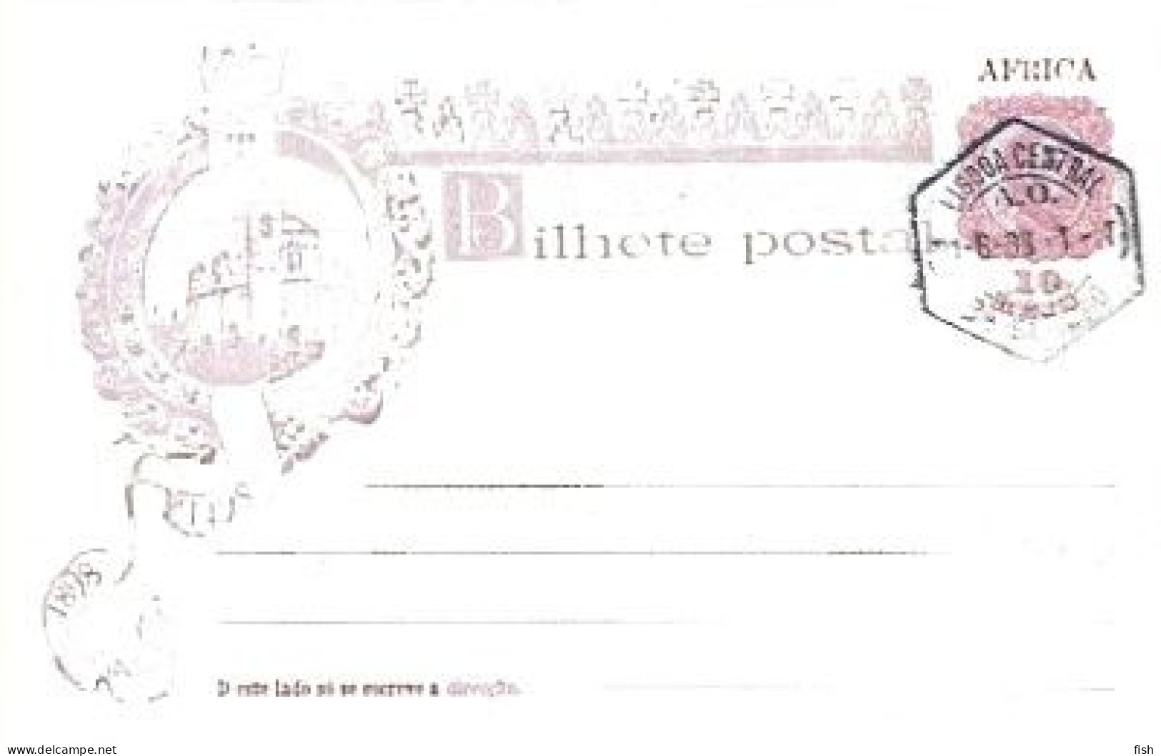 Portugal  & Bilhete Postal, África, Lisboa 1898 (797999) - Afrique Portugaise