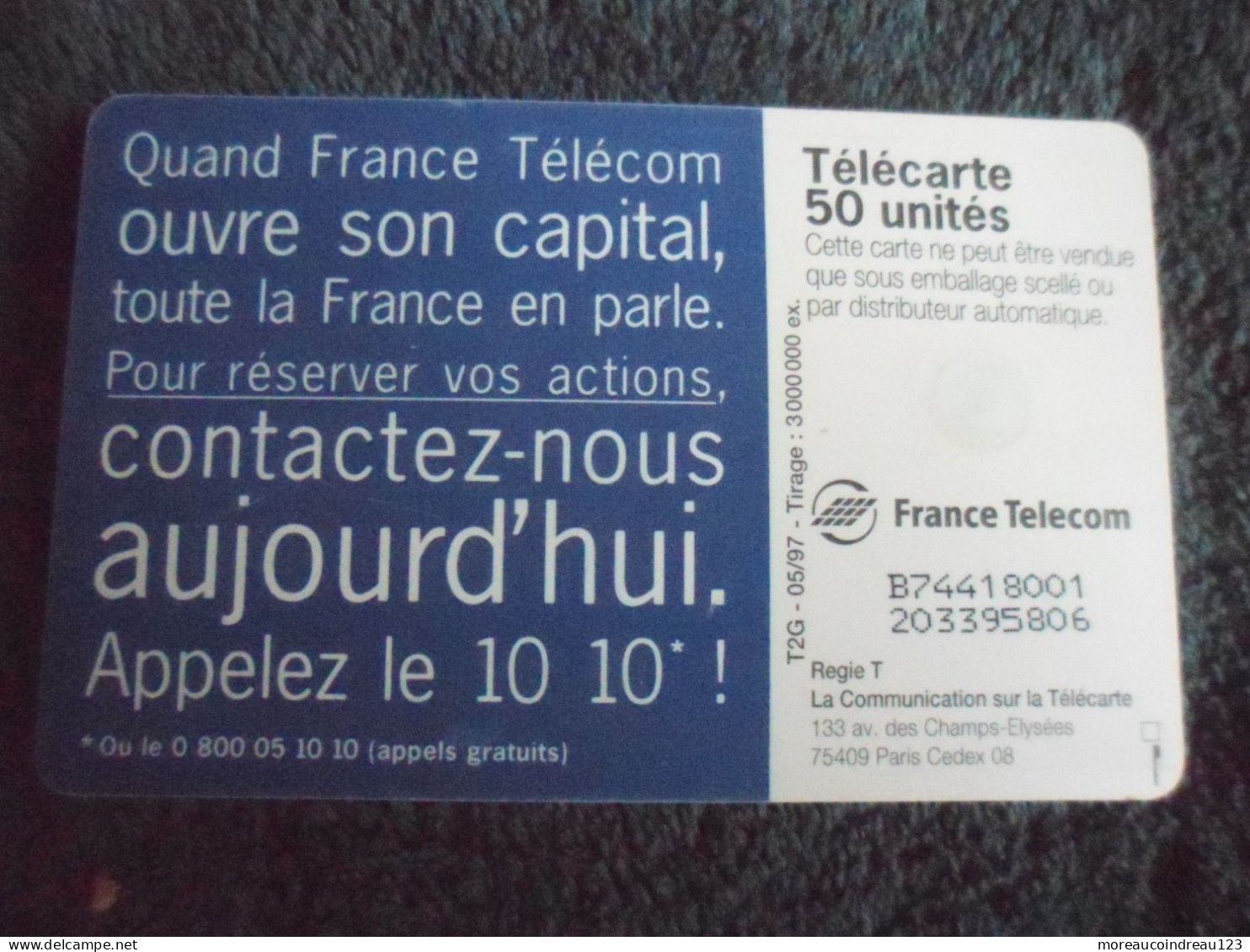 Télécarte France Télécom  Votre Télécarte Vous Permet De Communiquer - Telecom