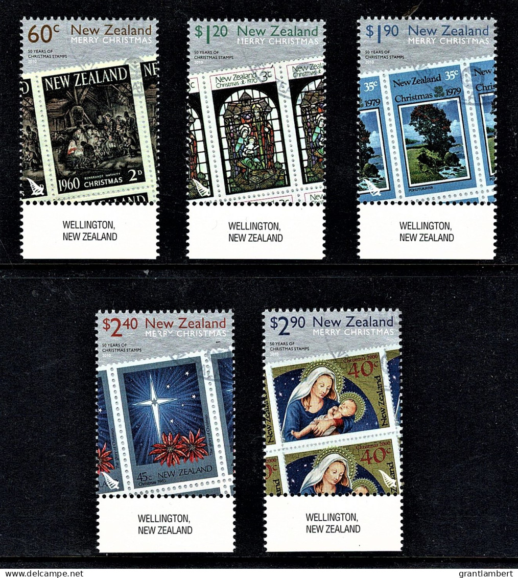 New Zealand 2010 Christmas Marginal Set Of 5 Used - Used Stamps