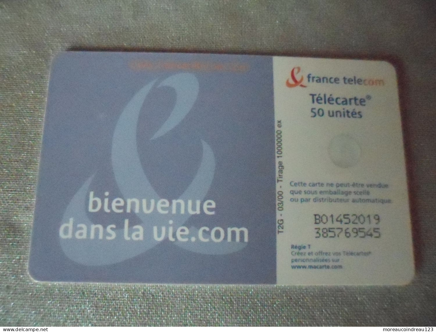 Télécarte France Télécom  Bienvenue Dans La Vie.Com - Opérateurs Télécom