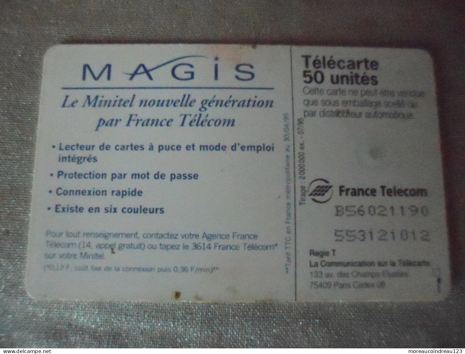 Télécarte France Télécom Magis - Opérateurs Télécom