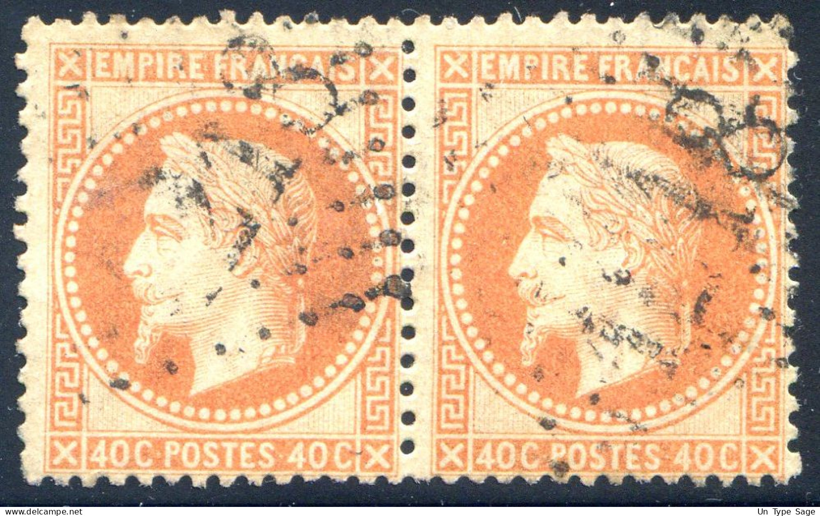 France N°31 Paire Oblitérée - (F2955) - 1863-1870 Napoleon III With Laurels