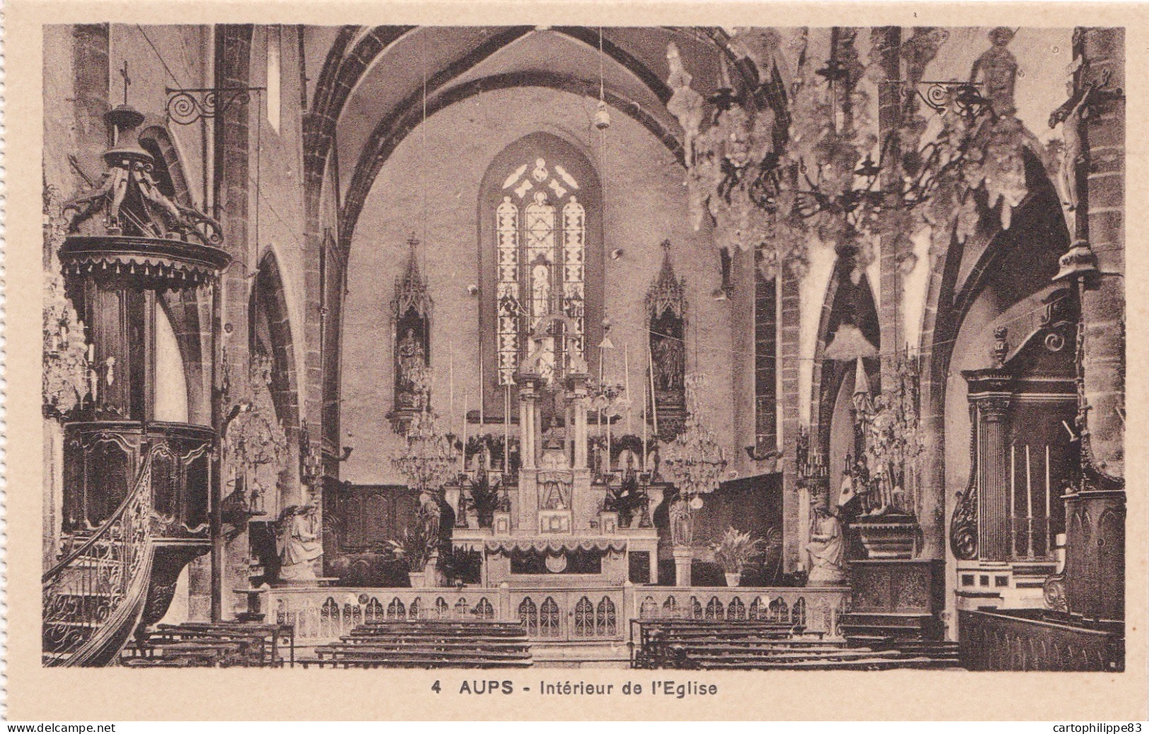 VAR 83 AUPS INTERIEUR DE L'EGLISE - Aups