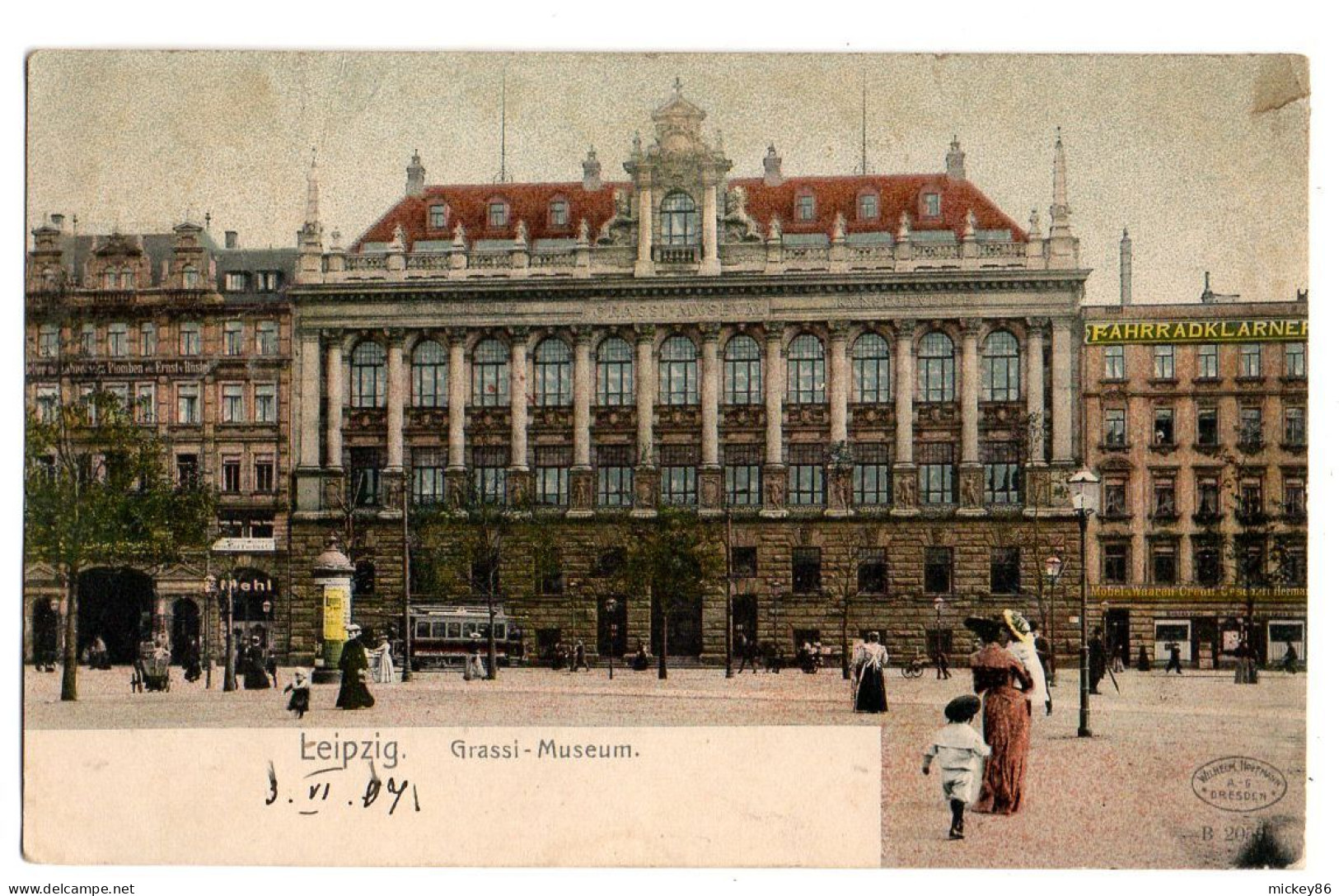 Allemagne --LEIPZIG --1907-- Grassi-Museum   ( Animée  ) ...carte Colorisée........ - Leipzig