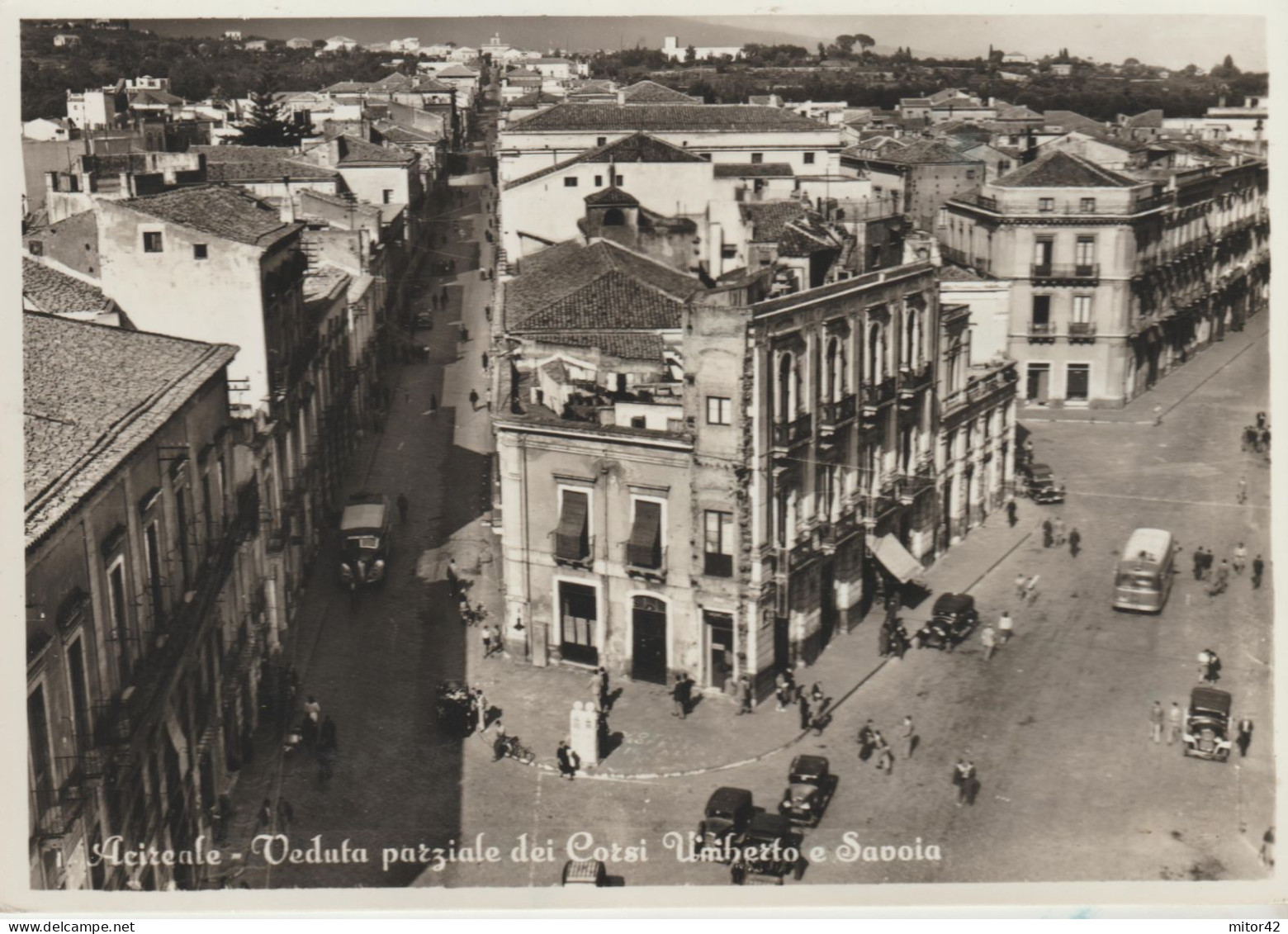 557-Acireale-Catania-Veduta Parziale Corsi Umberto E Savoia-v.1955 X Roma - Acireale