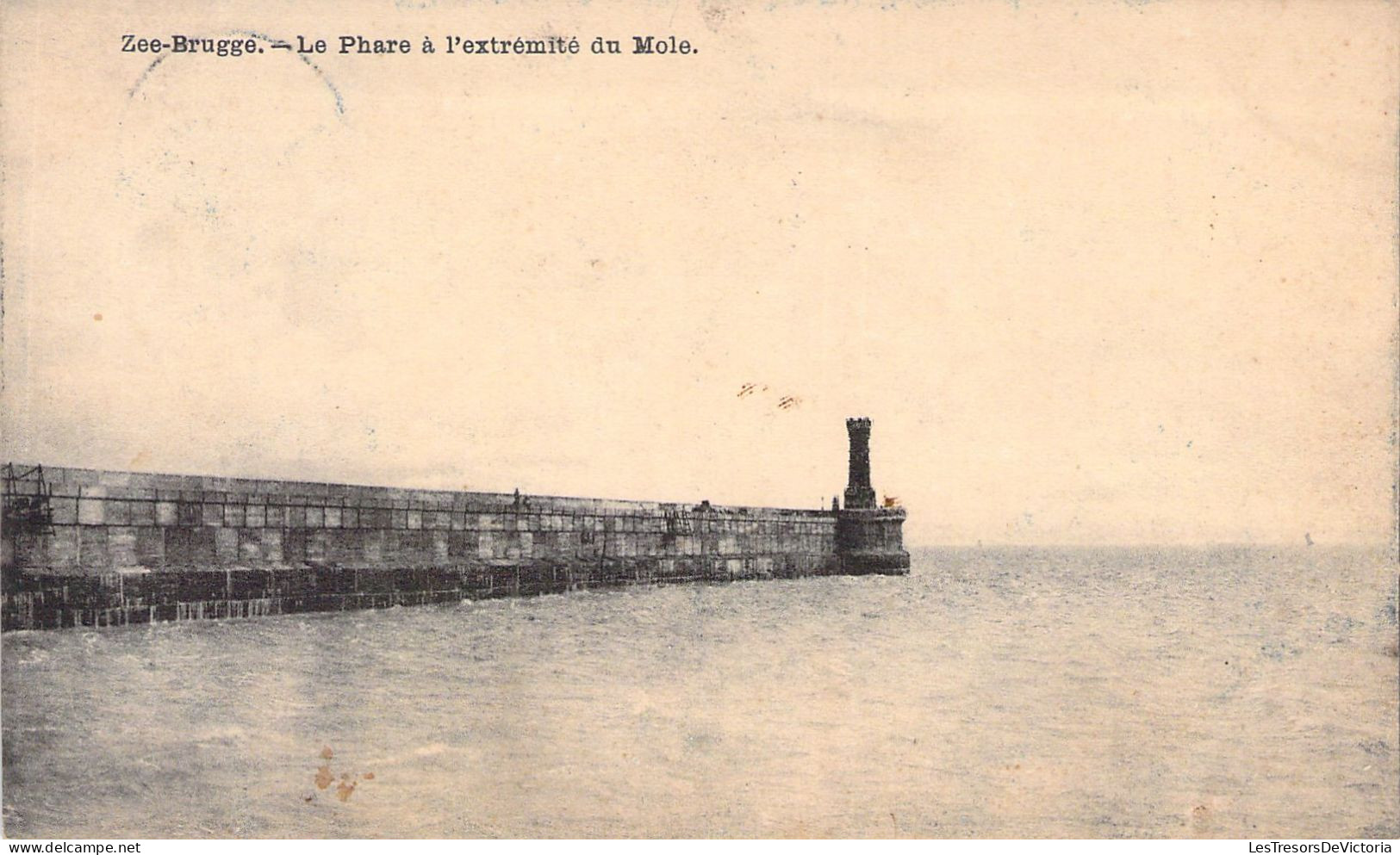 ZEEBRUGGE - Le Phare à L'extrémité Du Môle - Carte Postale Ancienne - Zeebrugge