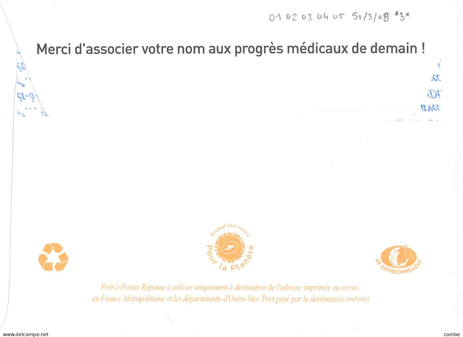 PAP. REPONSE. BEAUJARD. INSTITUT PASTEUR - PAP: Antwort/Beaujard