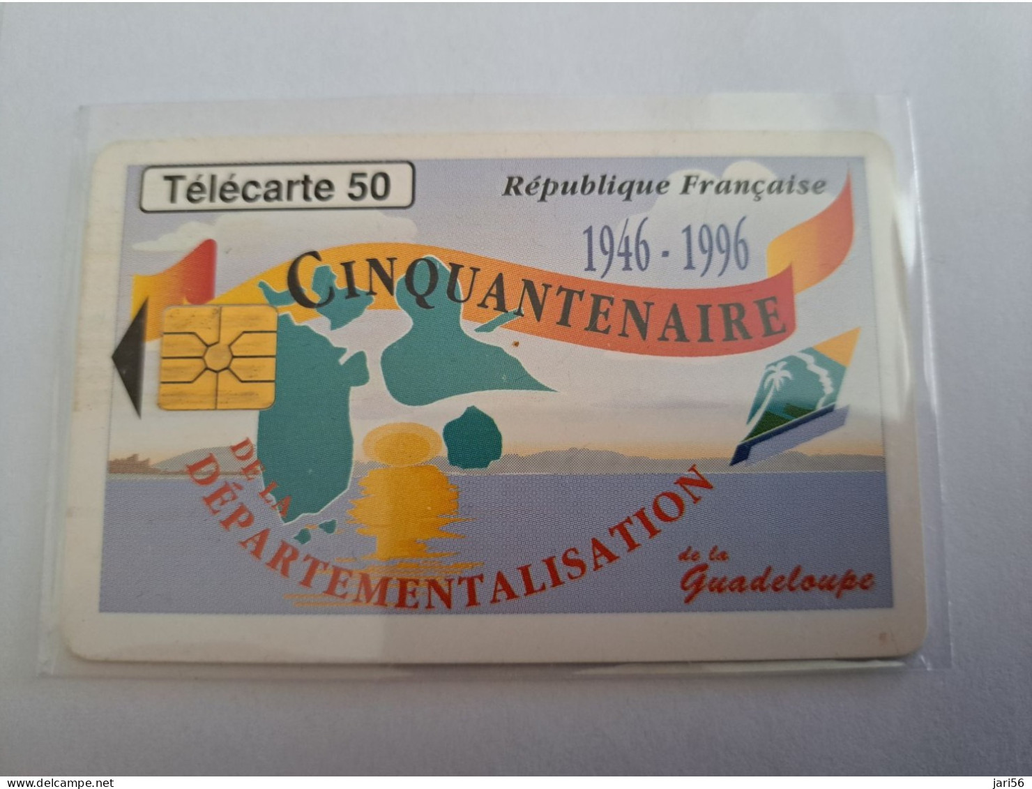 French Caribbean Phonecard St Martin CHIP Card CINQUANTENAIRE  ** 13061 ** - Antilles (French)