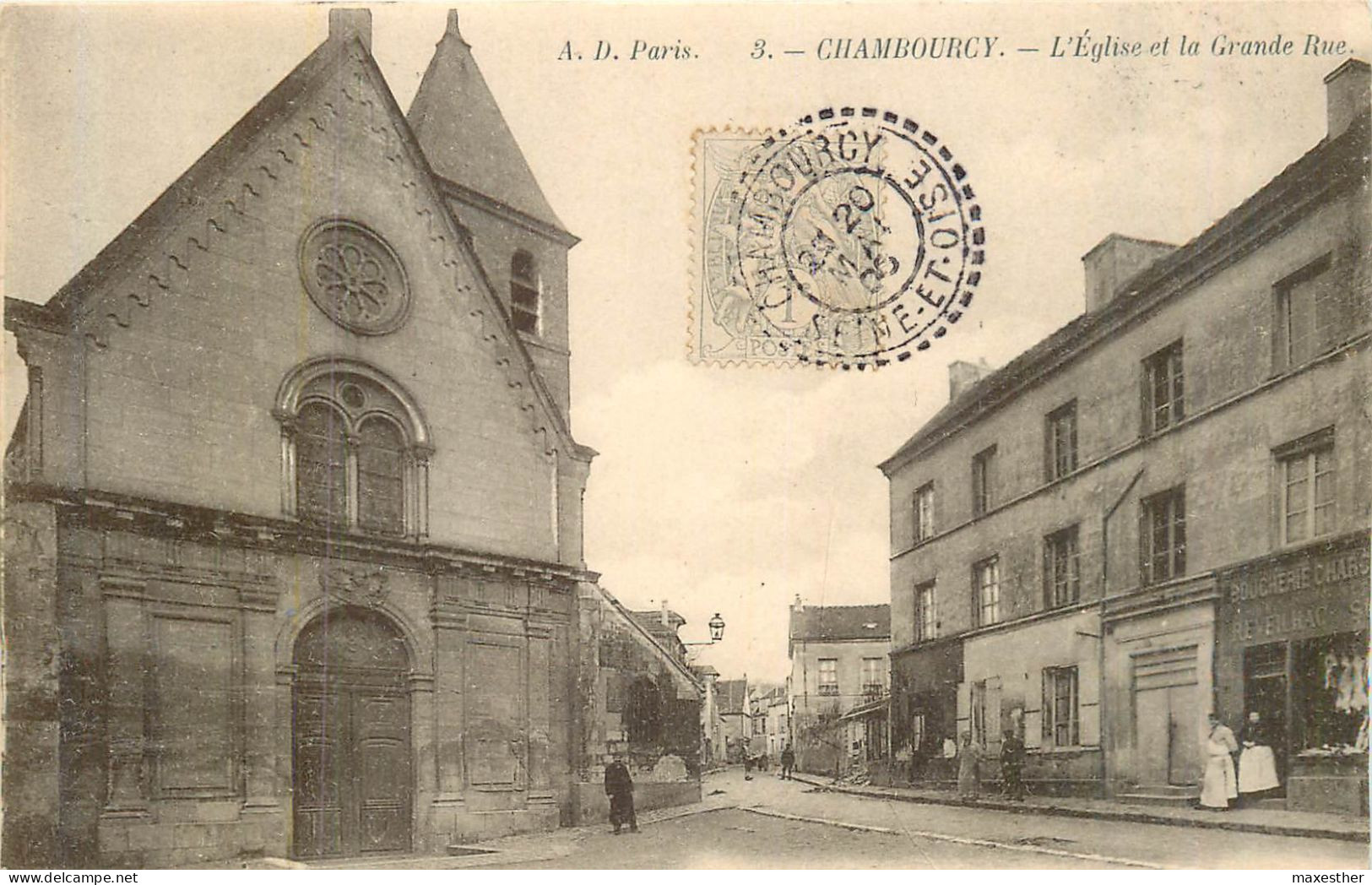 CHAMBOURCY L'église Et La Grande Rue - Chambourcy