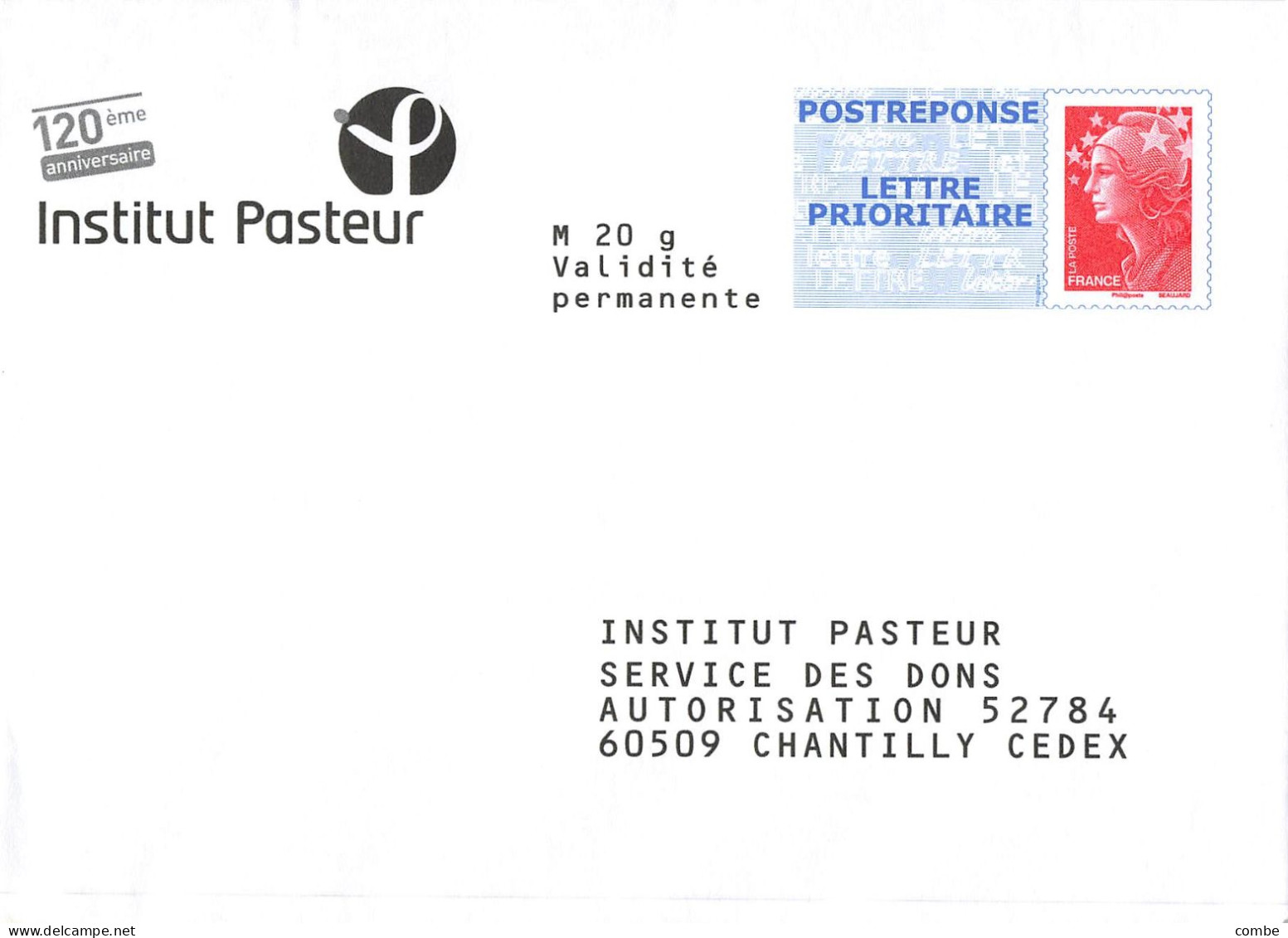 PAP. REPONSE. BEAUJARD. INSTITUT PASTEUR - PAP: Antwort/Beaujard