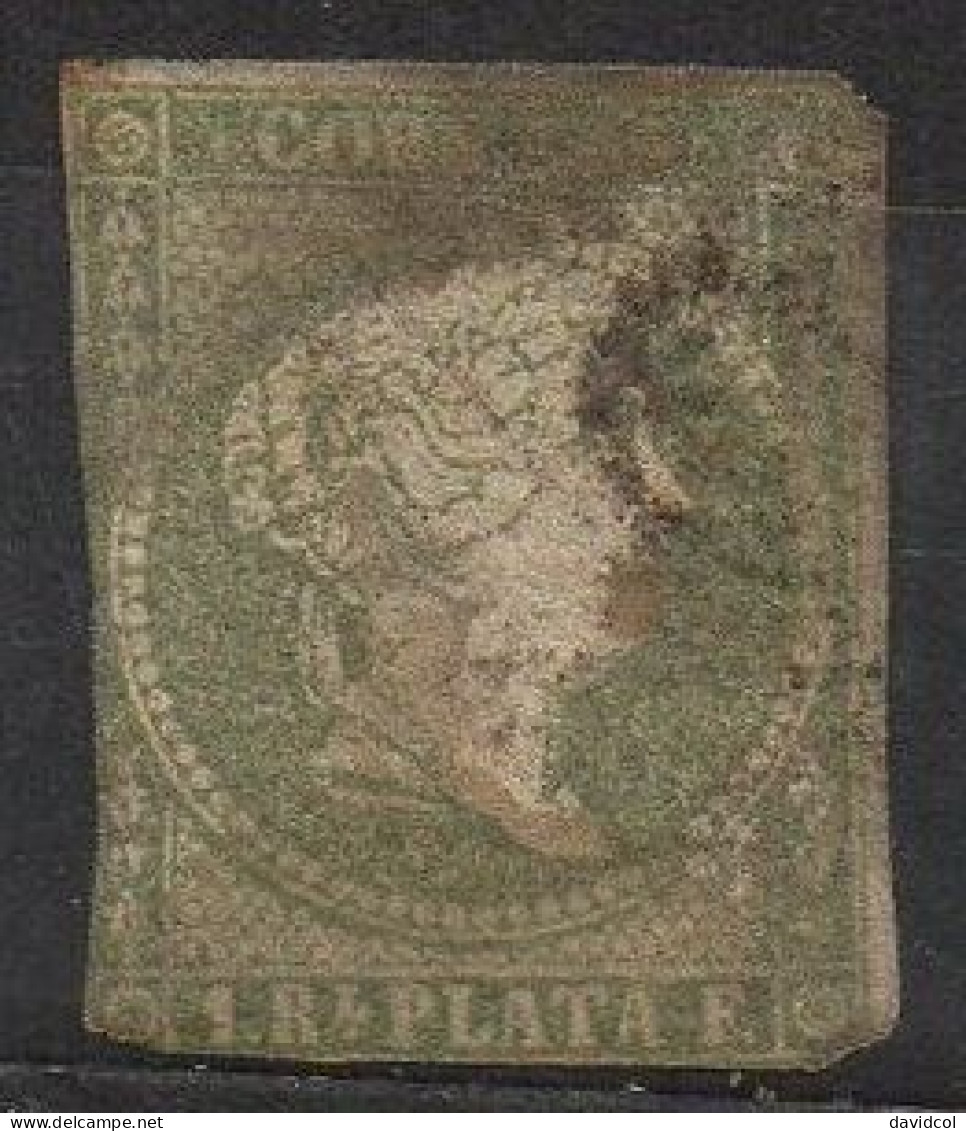 2462A - SPAIN - 1855 - SC#:38 - USED - ISABELLA II - Ungebraucht