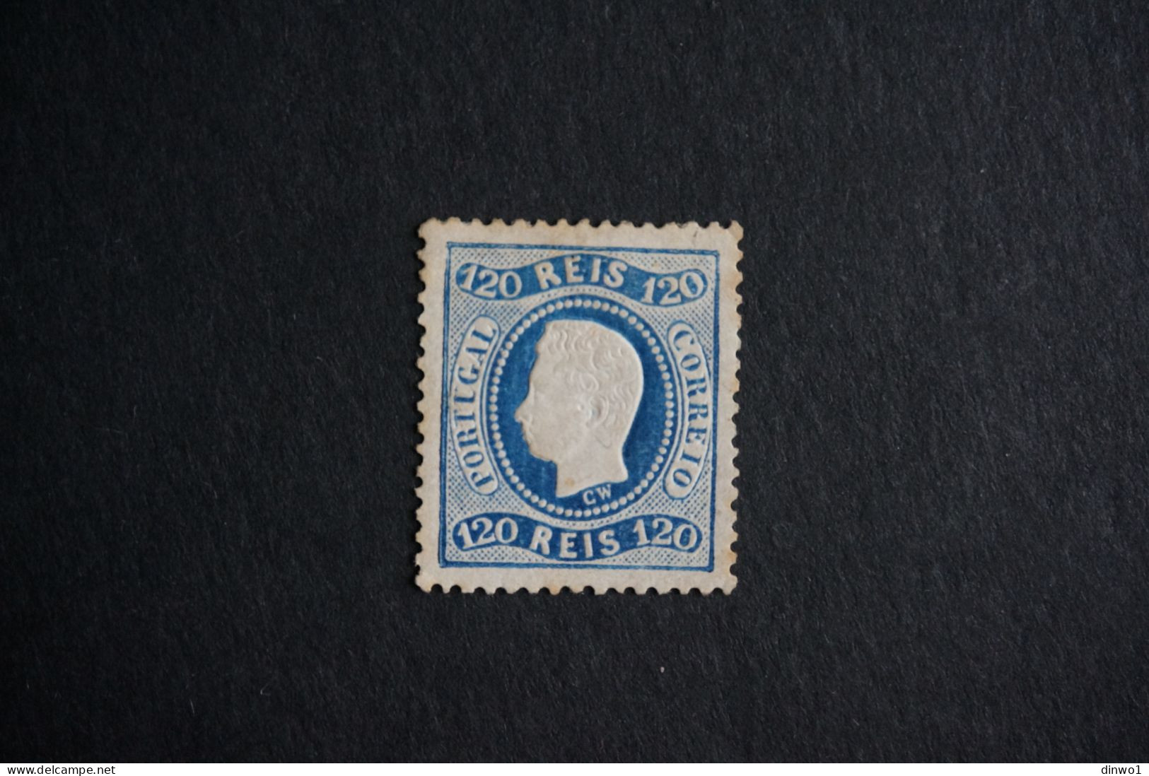 (T5) Portugal 1867 D. Luis I - 120 R (1885 Reprint) - Perf. 12½ (No Gum) - Nuovi