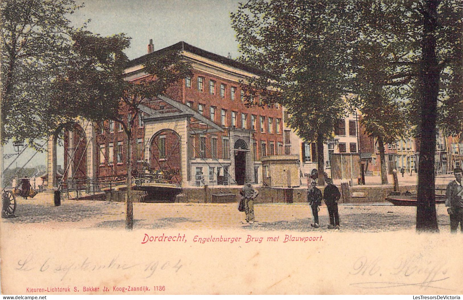 HOLLAND - DORDRECHT - Engelenburger Brug Met Blauwpoort - Carte Postale Ancienne - Dordrecht