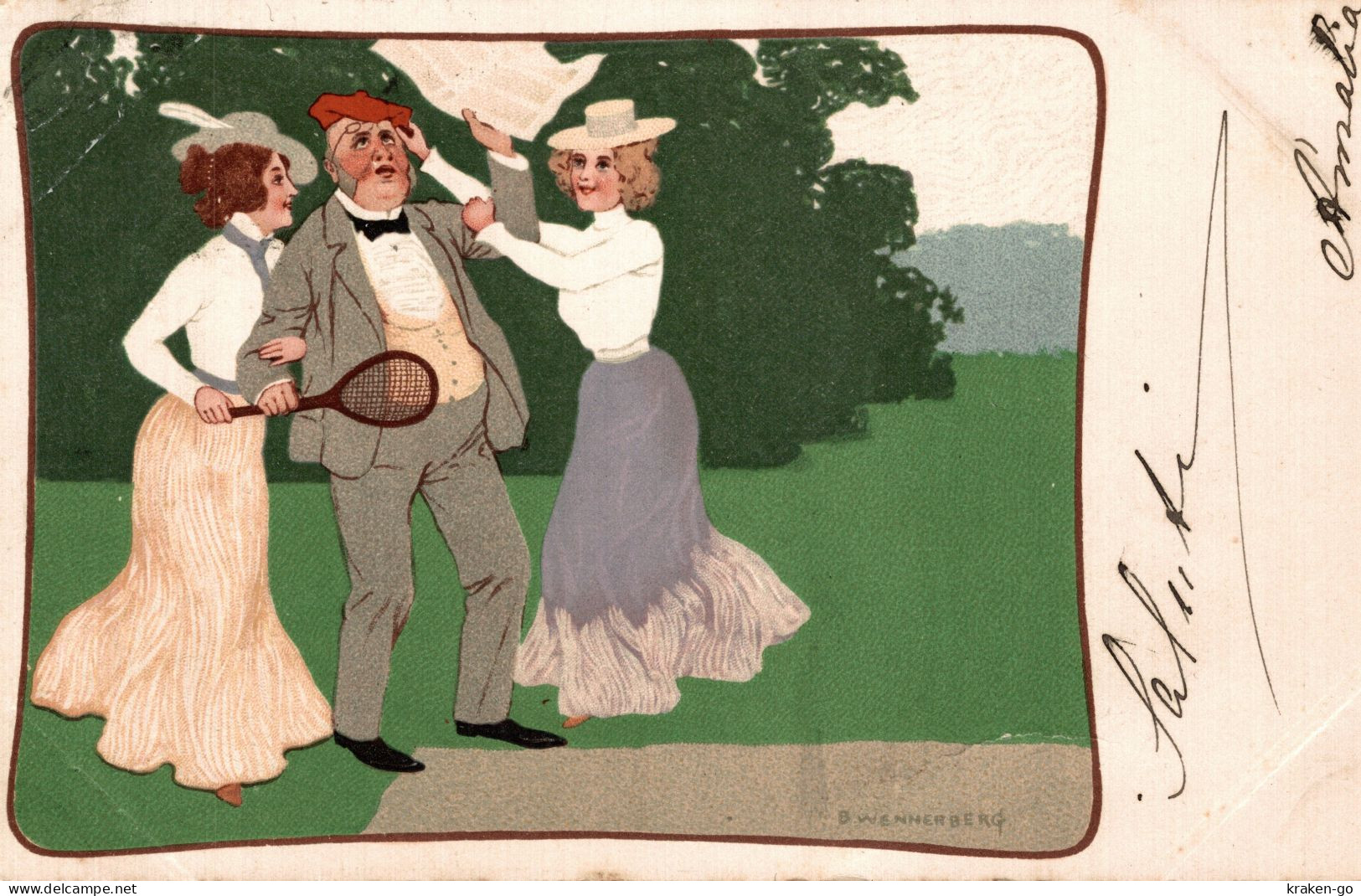 WENNERBERG - Sports TENNIS - Art Nouveau, Liberty - VG - L588 - Wennerberg, B.