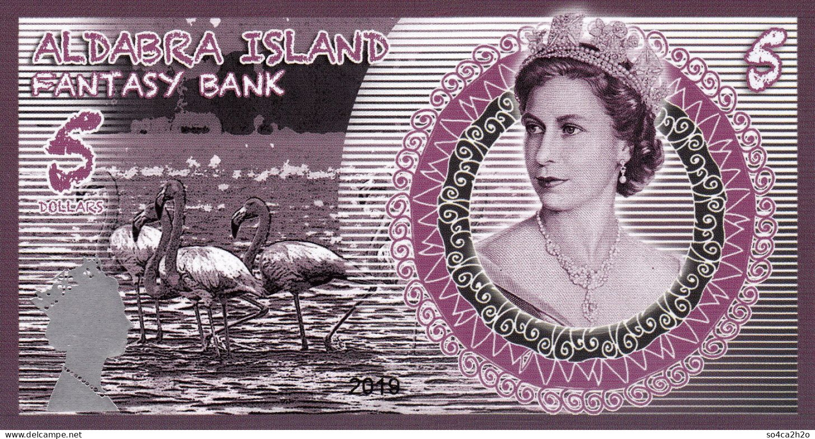 Aldabra Islands 5 Dollars 2019 UNC - Specimen