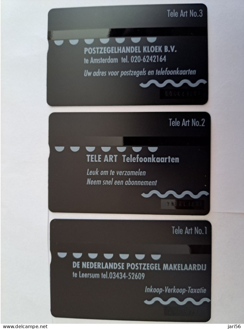 NETHERLANDS  L&G CARDS SERIE SWANS/ BIRDS  3X  R008/01-03 TELE ART    /  MINT   ** 13073** - Publiques