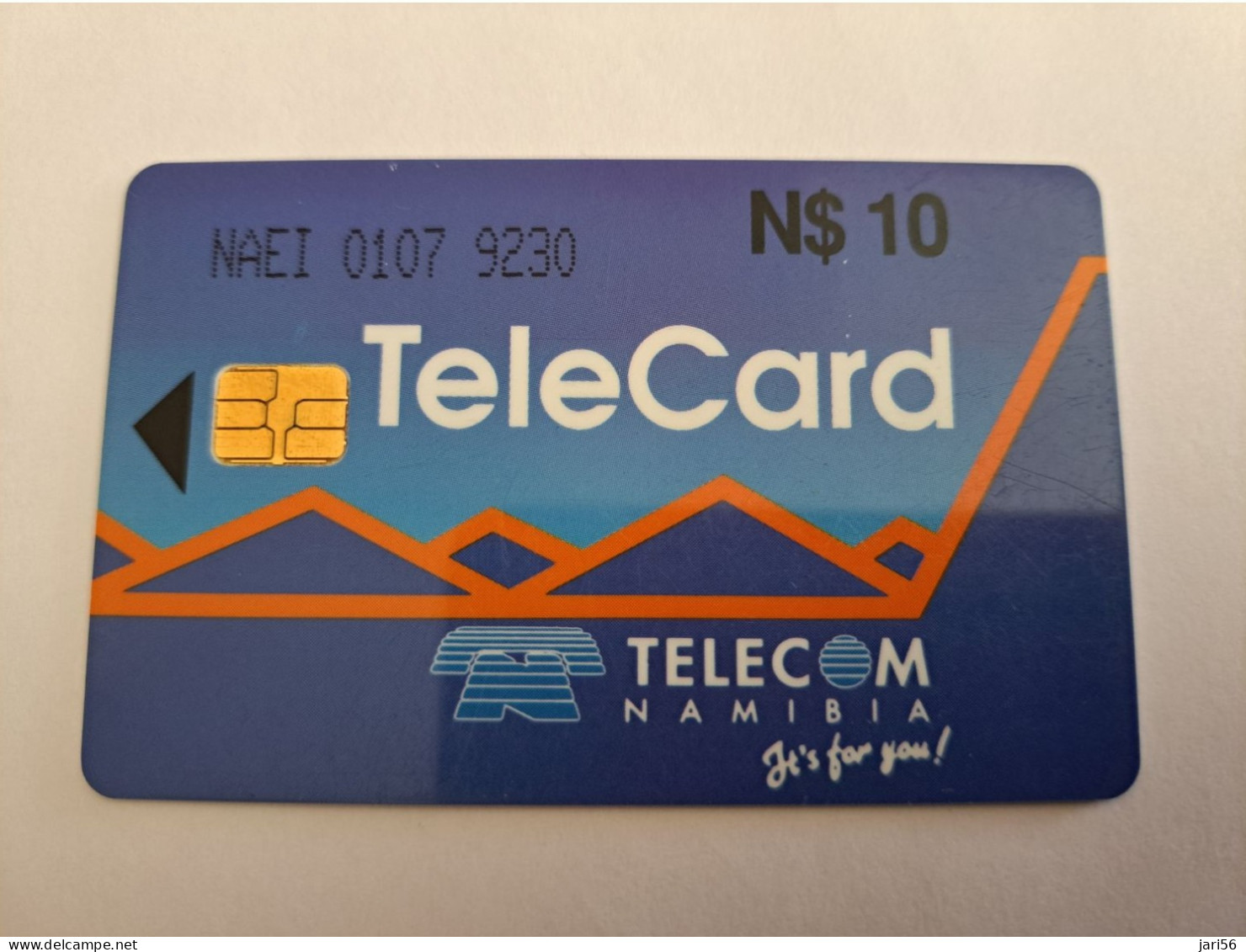 NAMIBIA  CHIPCARD    $10 BLEU / CHEETAH        Fine Used       **13076** - Namibia