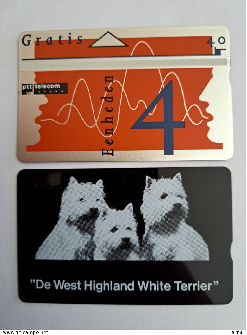 NETHERLANDS  4 UNITS /  DOGS/ WHITE TERRIER  / RCZ 793  MINT  ** 13078** - [3] Sim Cards, Prepaid & Refills