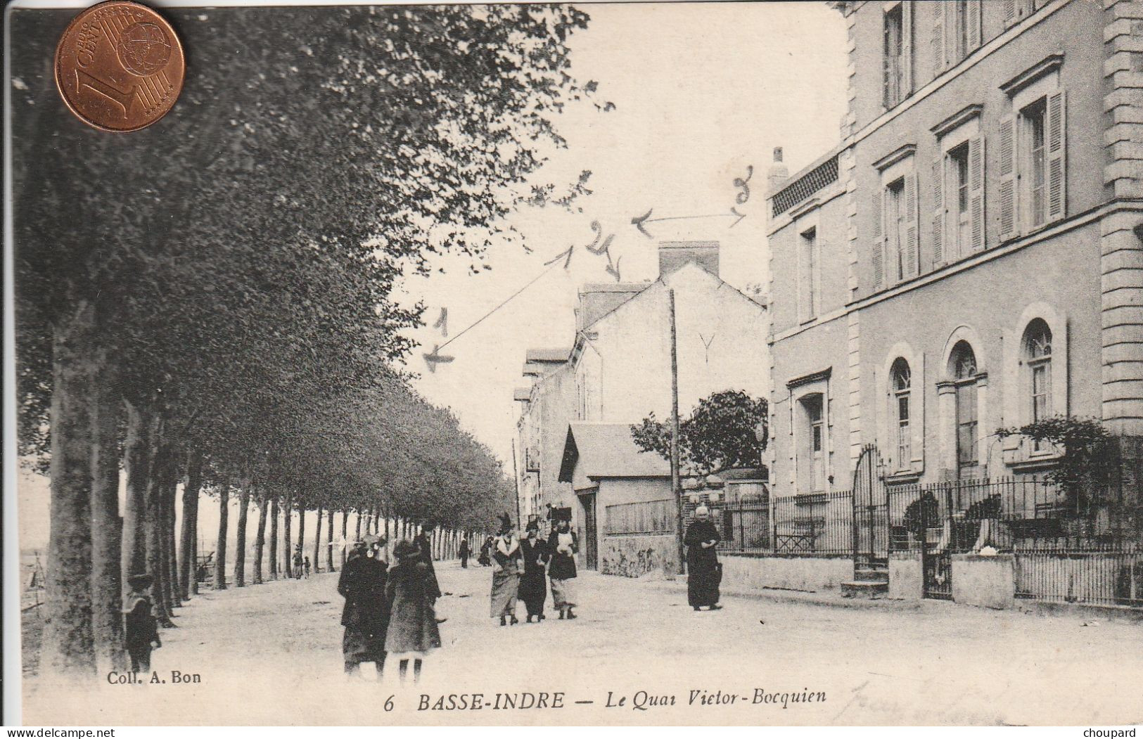 44 -  Carte Postale Ancienne De  BASSE INDRE  Le Quai  Victor Bocquien - Basse-Indre