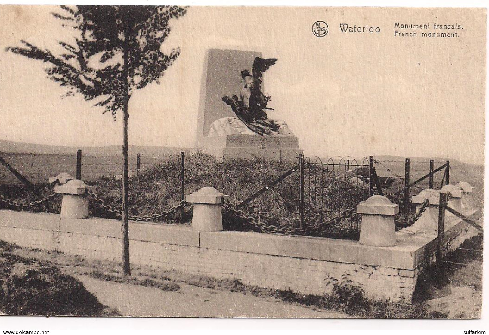 Carte Postale  WATERLOO. Monument Français. 1921. - Waterloo