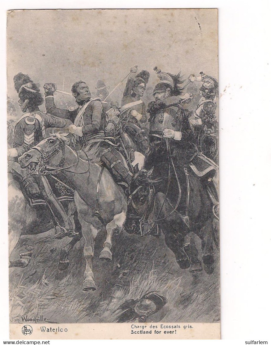 Carte Postale  WATERLOO. Charge Des Ecossais. 1921 - Waterloo
