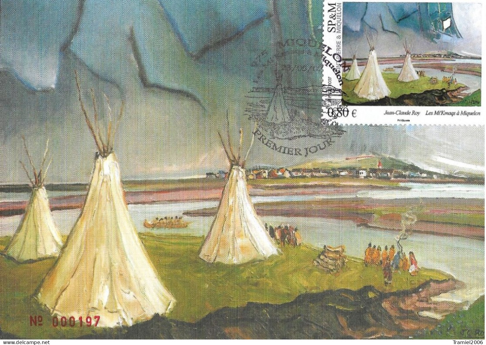 SP&M 2007 - YT 892 - Les Mi' Kmaqs à Miquelon De Jean-Claude ROY - 23.05.2007 - Cartes-maximum