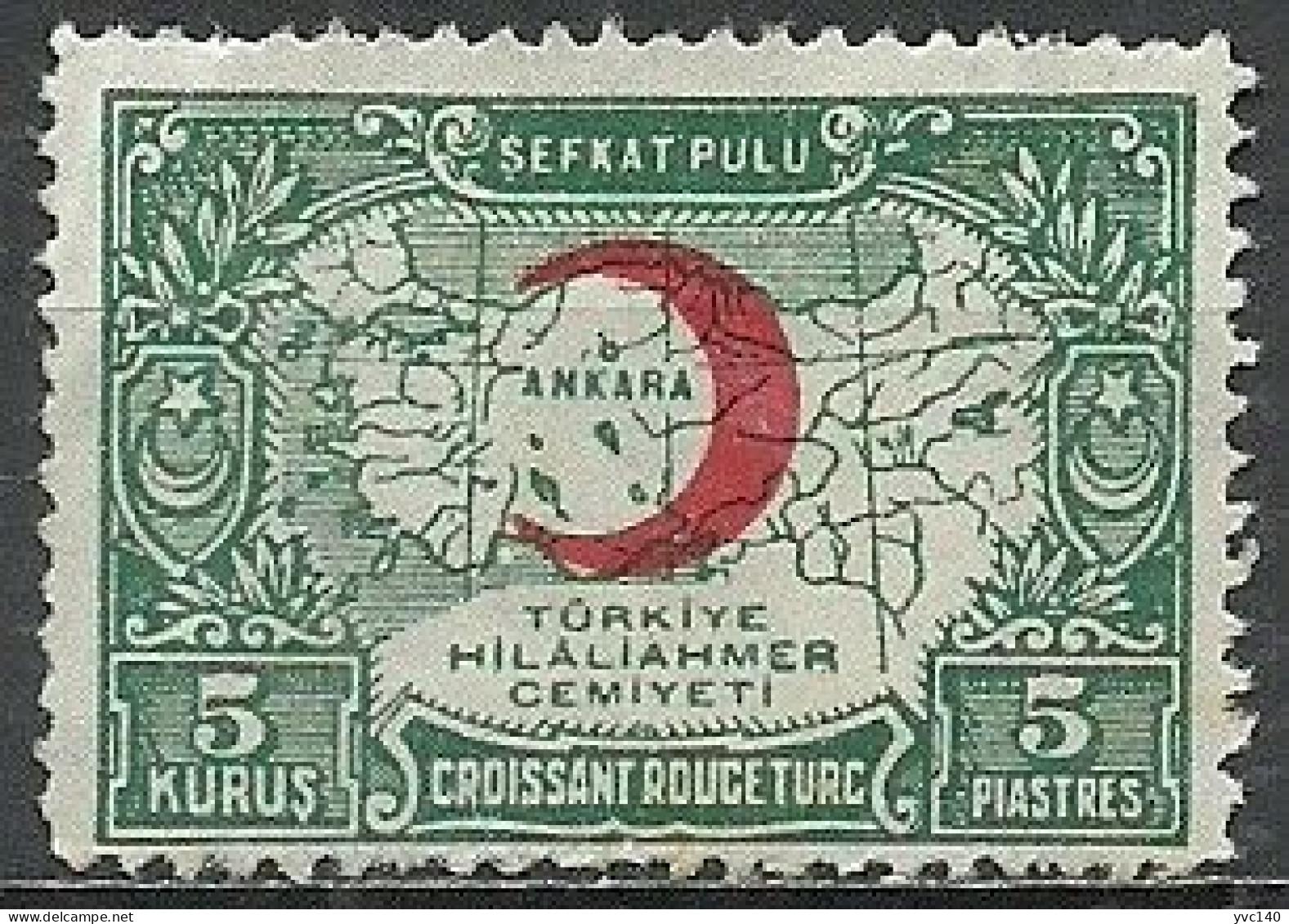Turkey; 1935 Turkish Red Crescent Charity Stamp - Timbres De Bienfaisance
