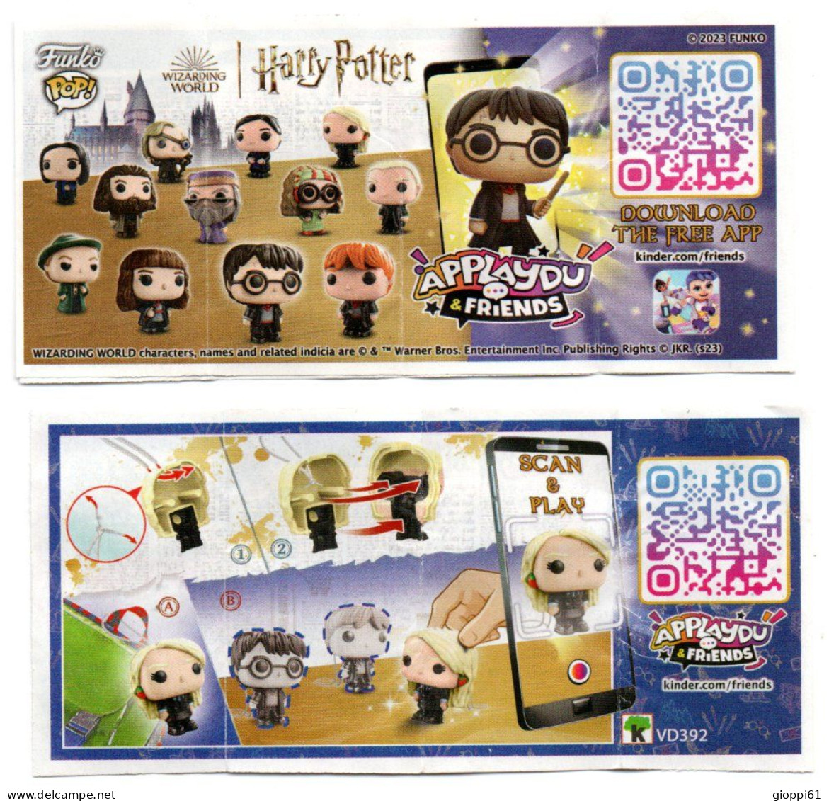 Istruzioni Kinder - Harry Potter (Fronte E Retro) - Notes