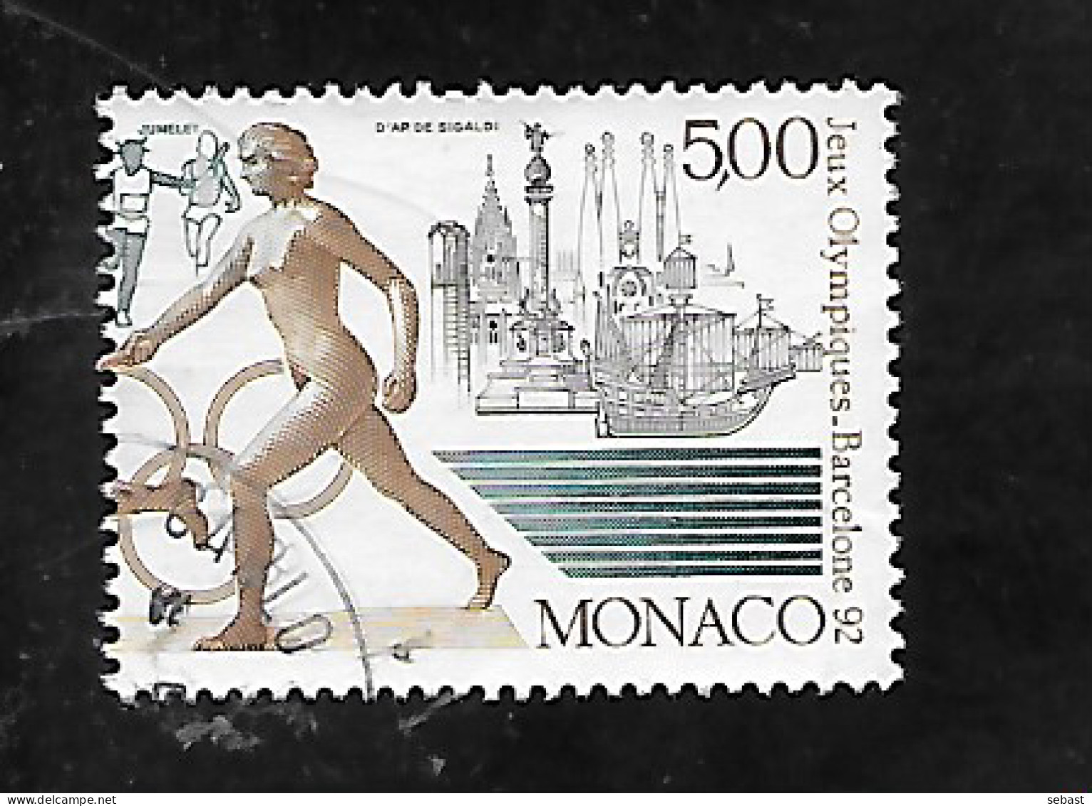 TIMBRE OBLITERE DE MONACO DE 1991 N° YVERT 1773 - Usados