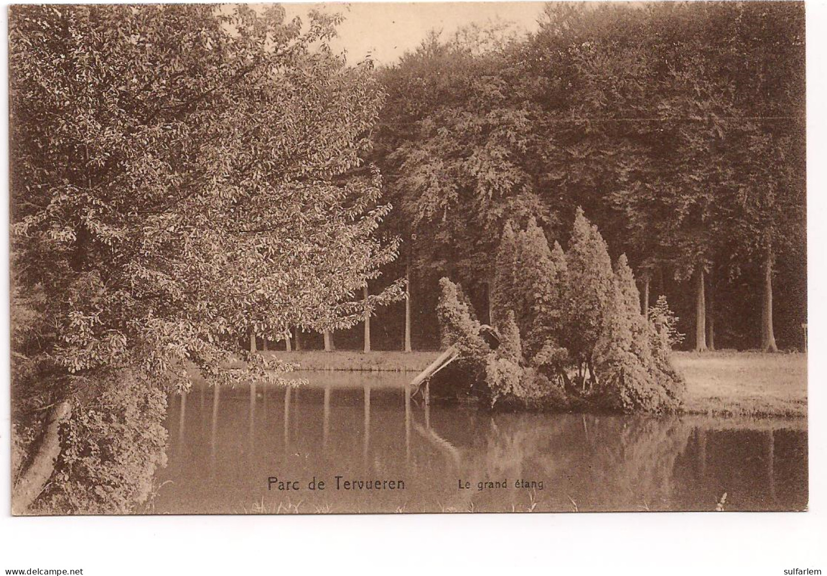 Carte Postale  TERVUREN. Grand étang Bis. Oblitération Sur Timbre OCCUPATION. - Tervuren