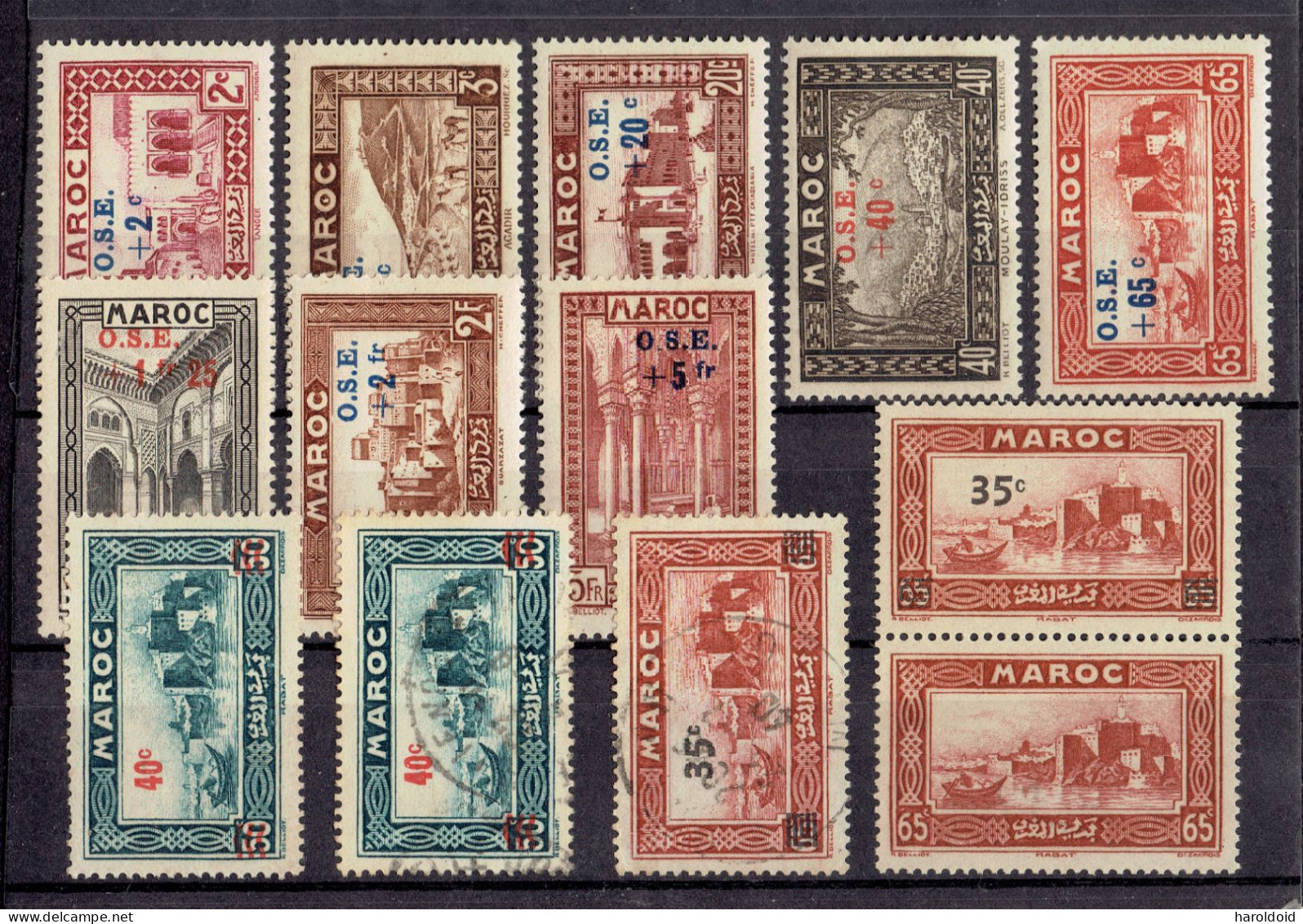 MAROC - LOT TP N°153/162 + 161"a" X - N°161/162 OB - Autres & Non Classés