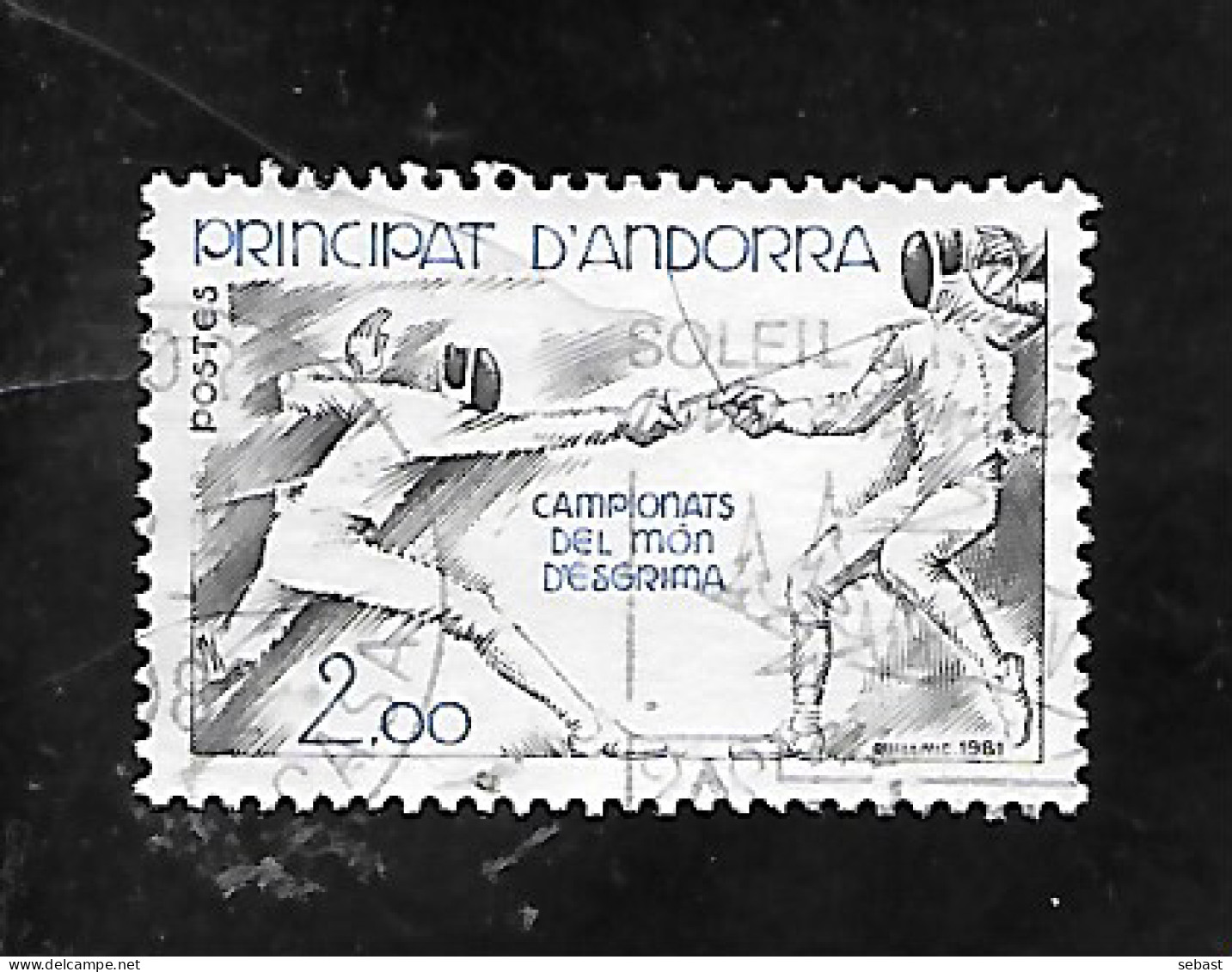TIMBRE OBLITERE D'ANDORRE DE 1981 N° YVERT 296 - Used Stamps