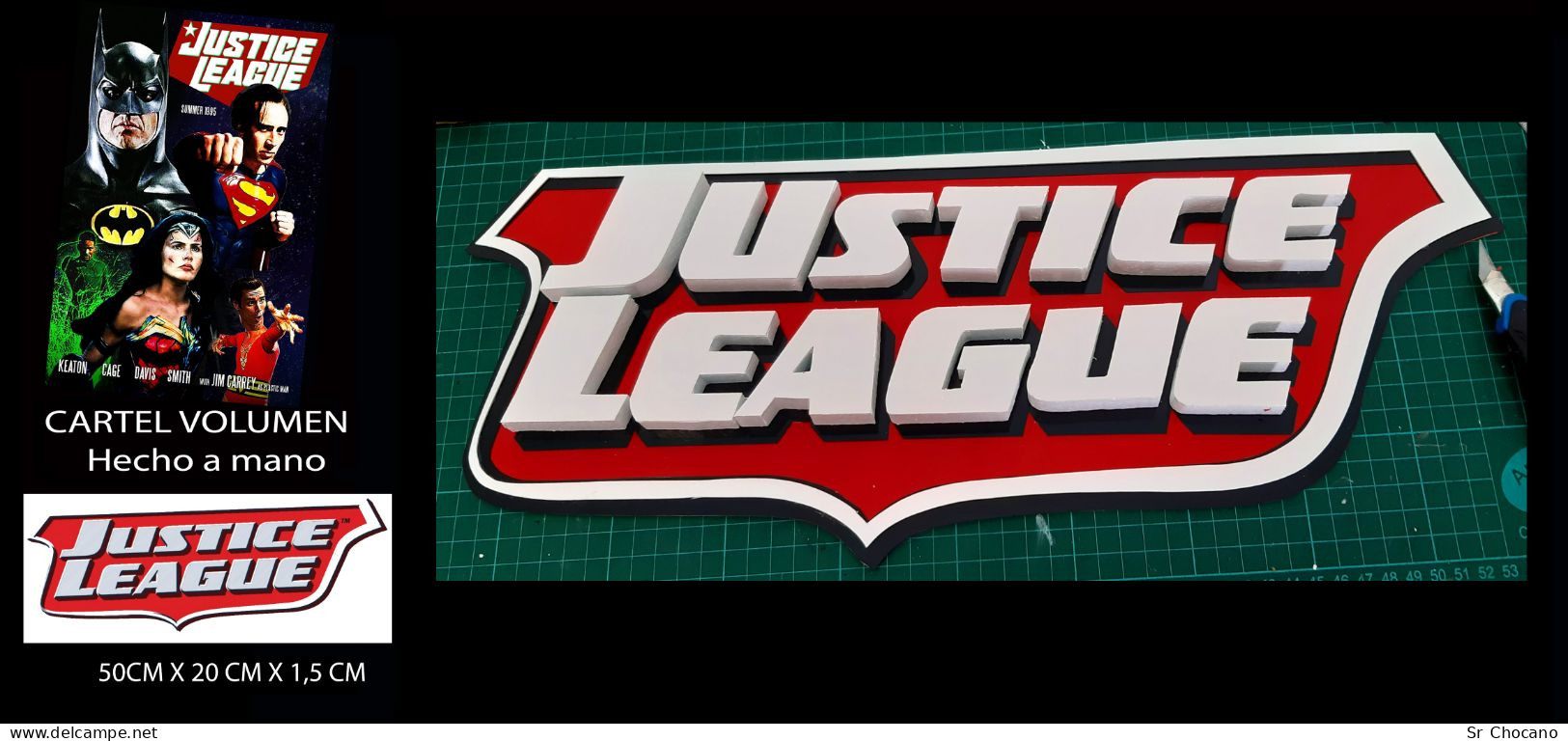 CARTEL JUSTICE LEAGUE.Handmade - Otros Accesorios