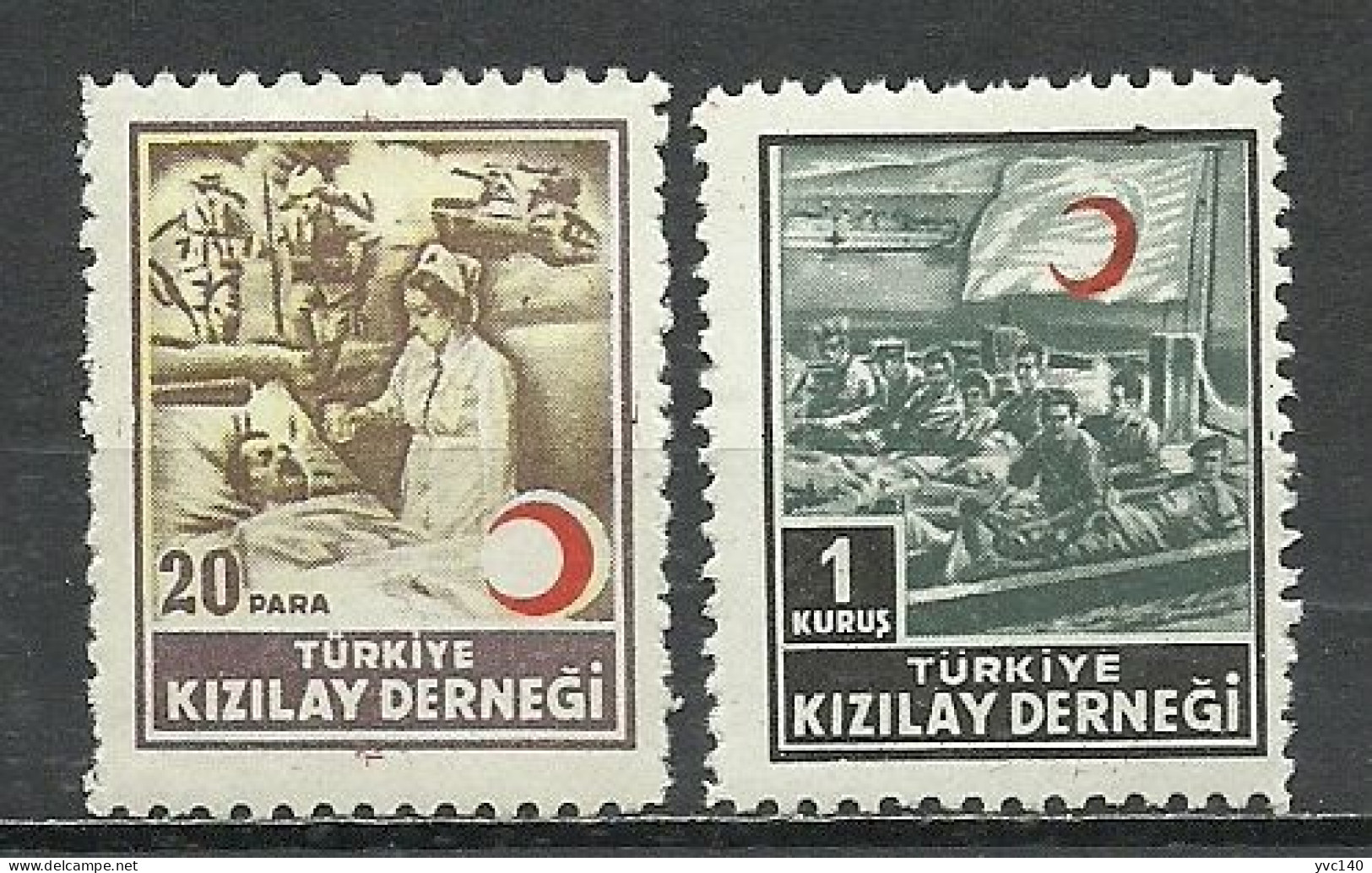 Turkey; 1953 Turkish Red Crescent Ass. Stamps - Francobolli Di Beneficenza