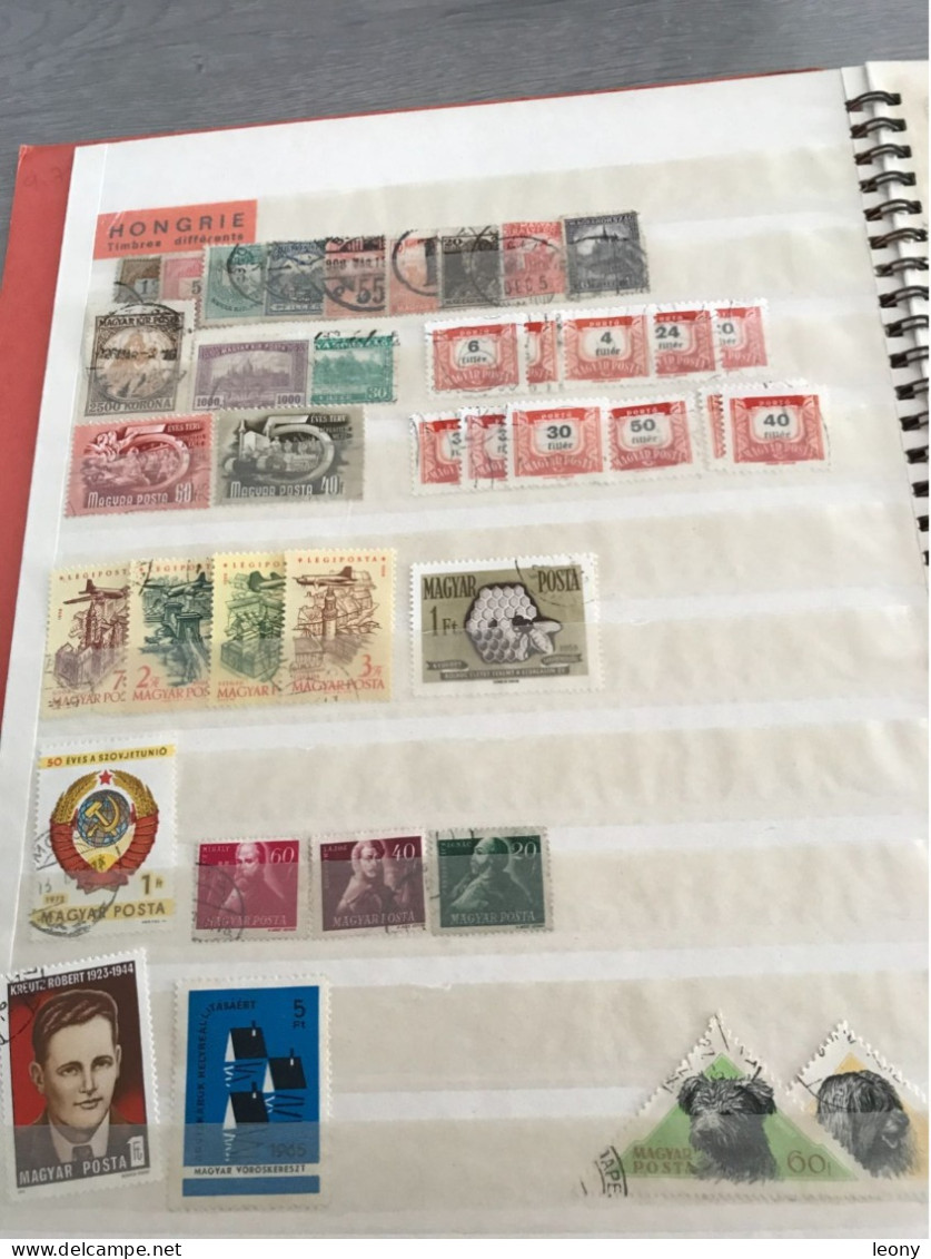 3 CLASSEURS  De TIMBRES  DIVERS  PAYS  Principalement  EUROPE  - Toutes Les Photos Ne Sont Pas Faites - Vrac (min 1000 Timbres)