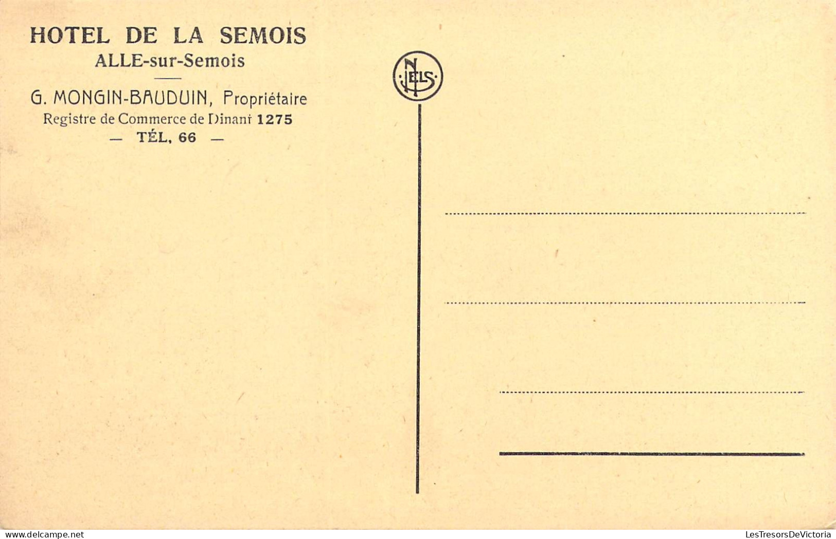 BELGIQUE - Alle Sur Semois - Hôtel De La Semois - Carte Postale Ancienne - Autres & Non Classés