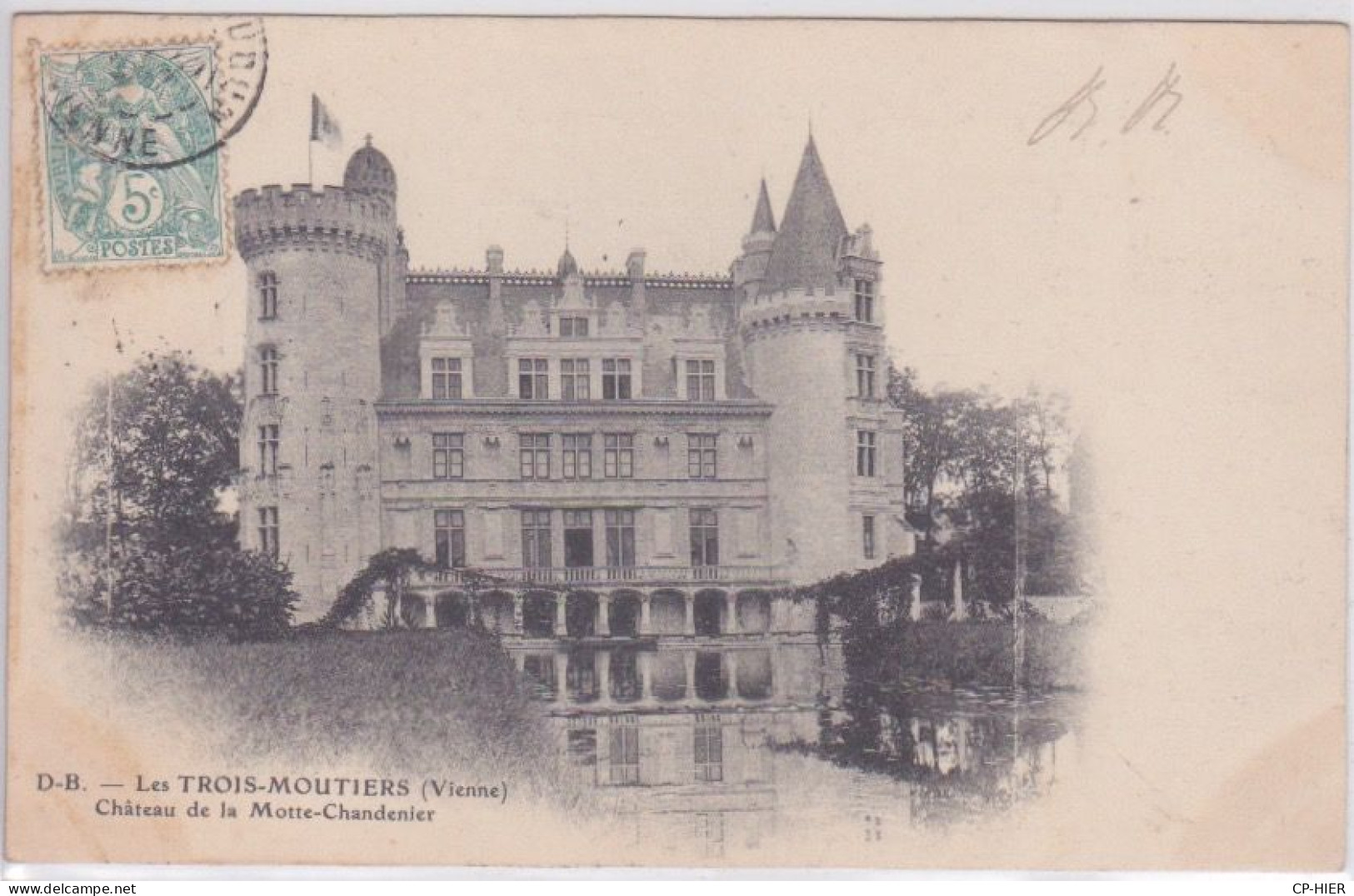 86 - LES TROIS MOUTIERS - CHATEAU DE  LA MOTHE CHANDENIERS - MOTTE CHANDENIER - LAMOTHE  CHAMPDENIERS -   1903 - Les Trois Moutiers